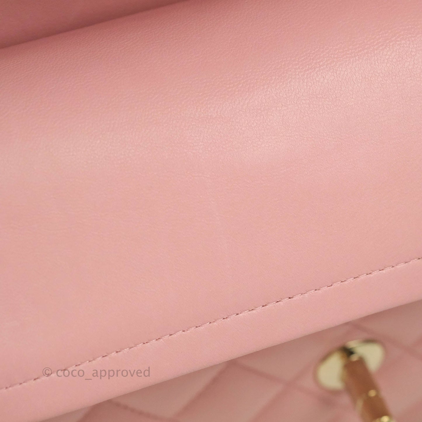 Chanel Classic M/L Medium Flap Quilted Pink Lambskin Gold Hardware