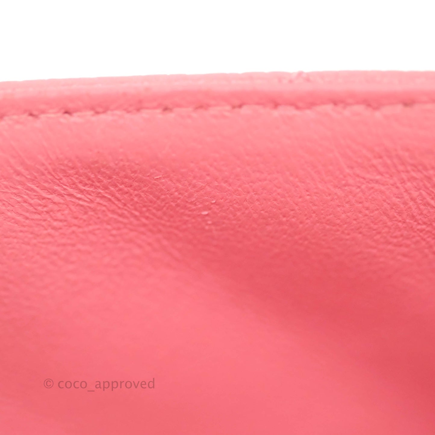 Chanel Quilted Mini Rectangular Flap Pearly Pink Caviar Gold Hardware 18S