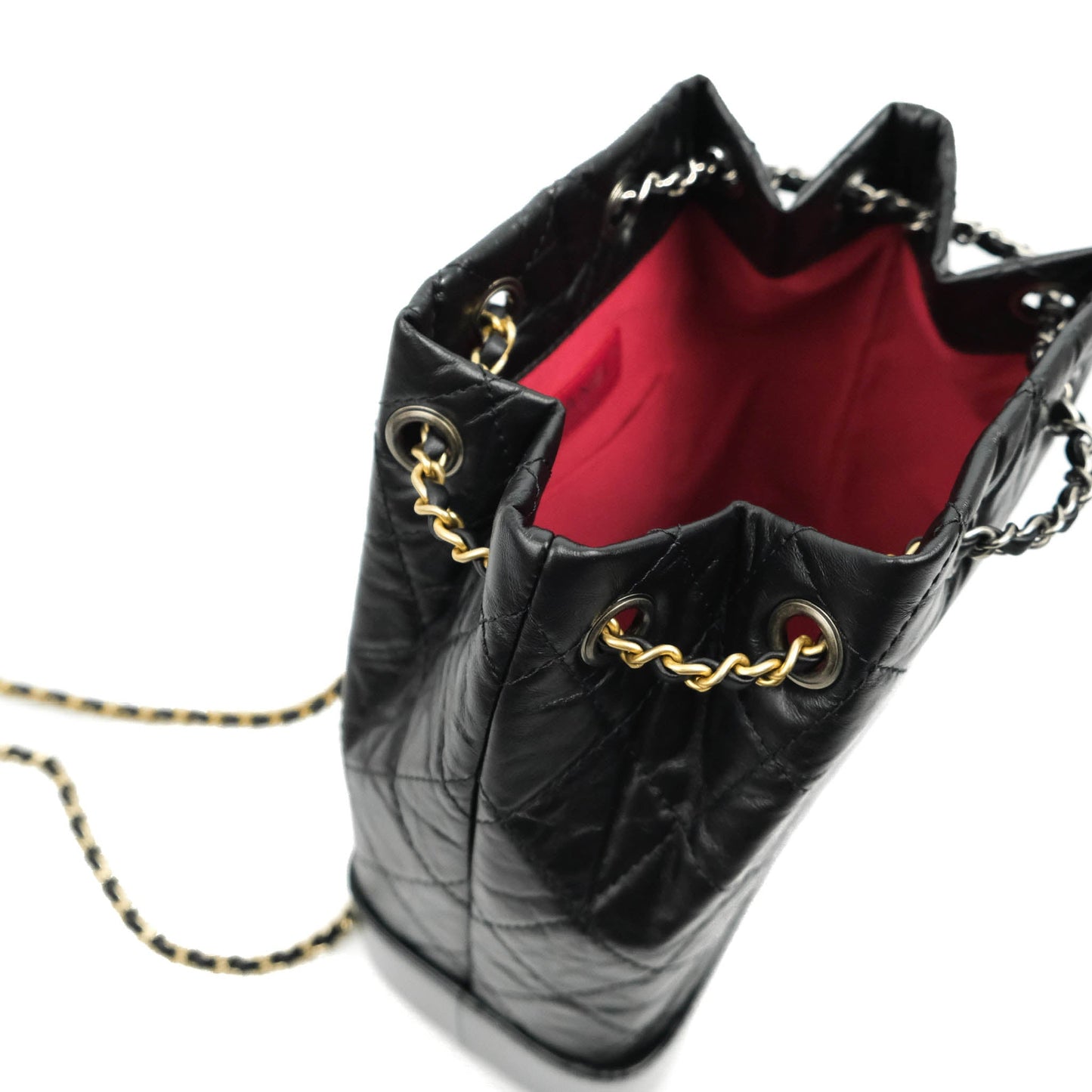 Chanel Small Gabrielle Backpack Black Aged Calfskin