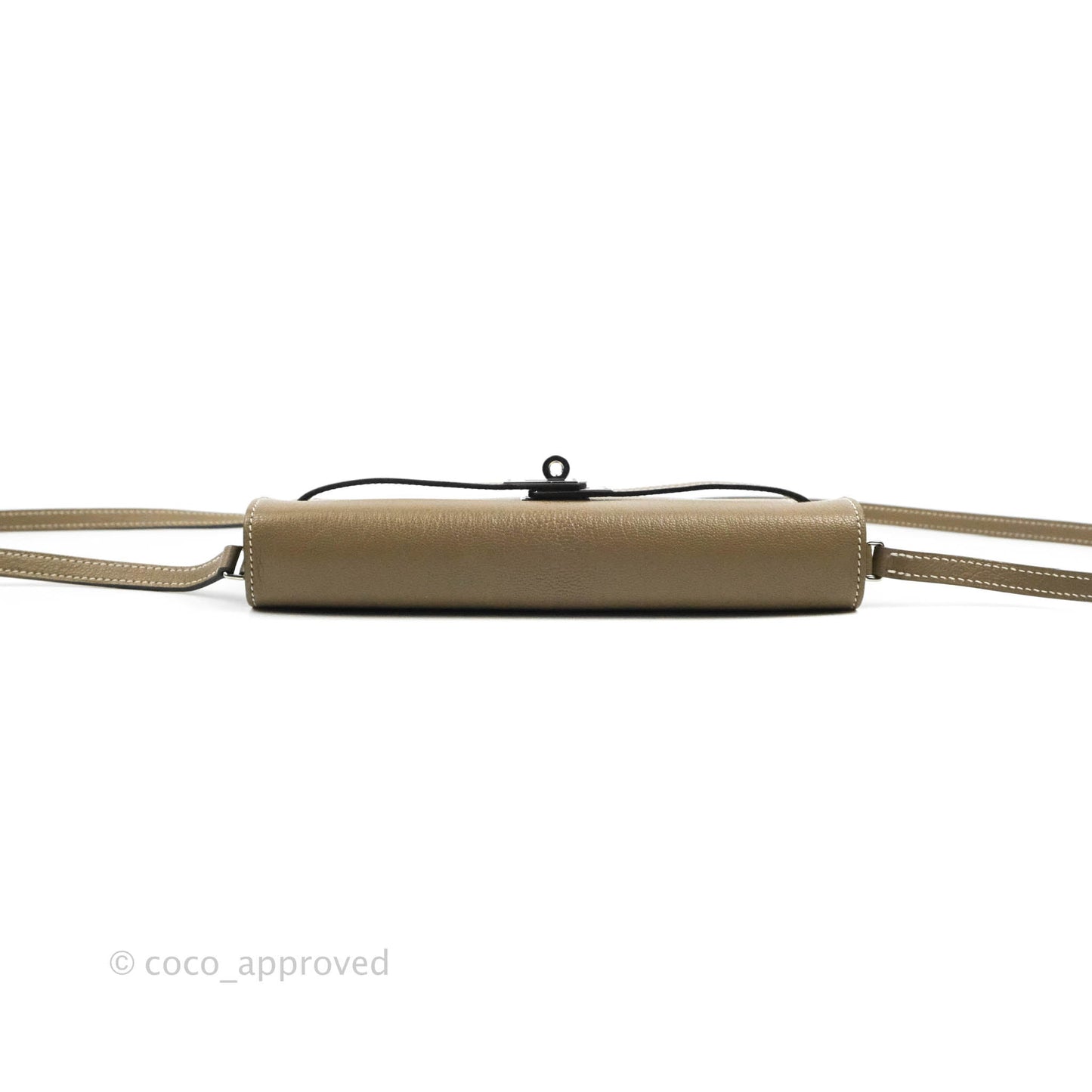 Hermès Kelly To Go Wallet Etoupe Chevre Mysore Palladium Hardware