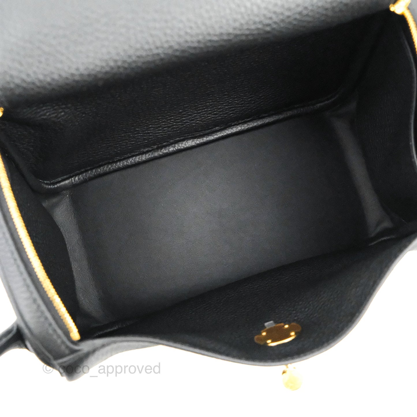 Hermès Lindy 26 Black TC Gold Hardware
