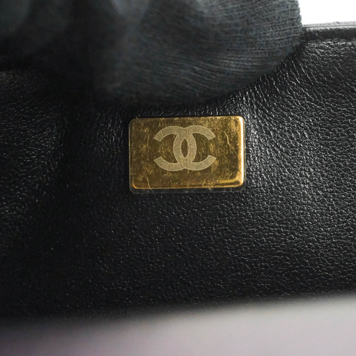 Chanel Mini Square Quilted Iridescent Purple Lambskin Gold Hardware