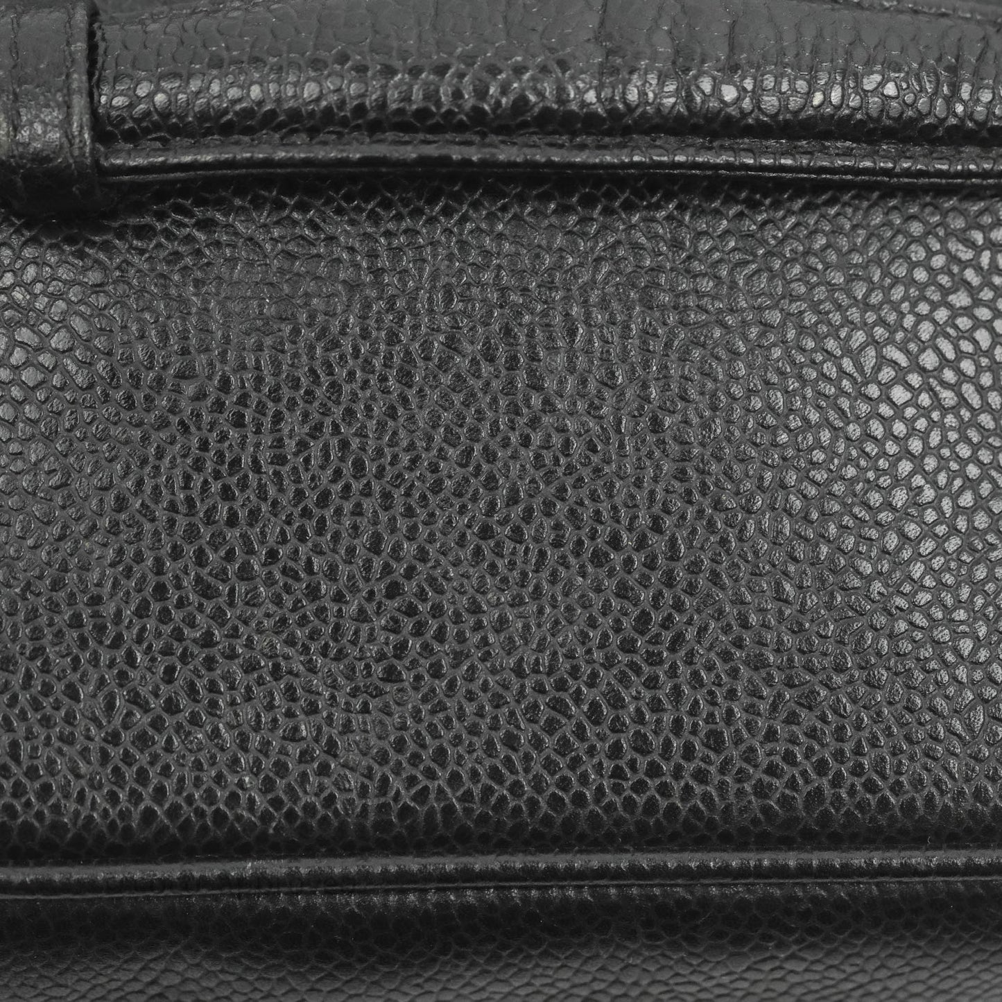 Chanel Vintage Vanity Case Black Caviar Gold Hardware