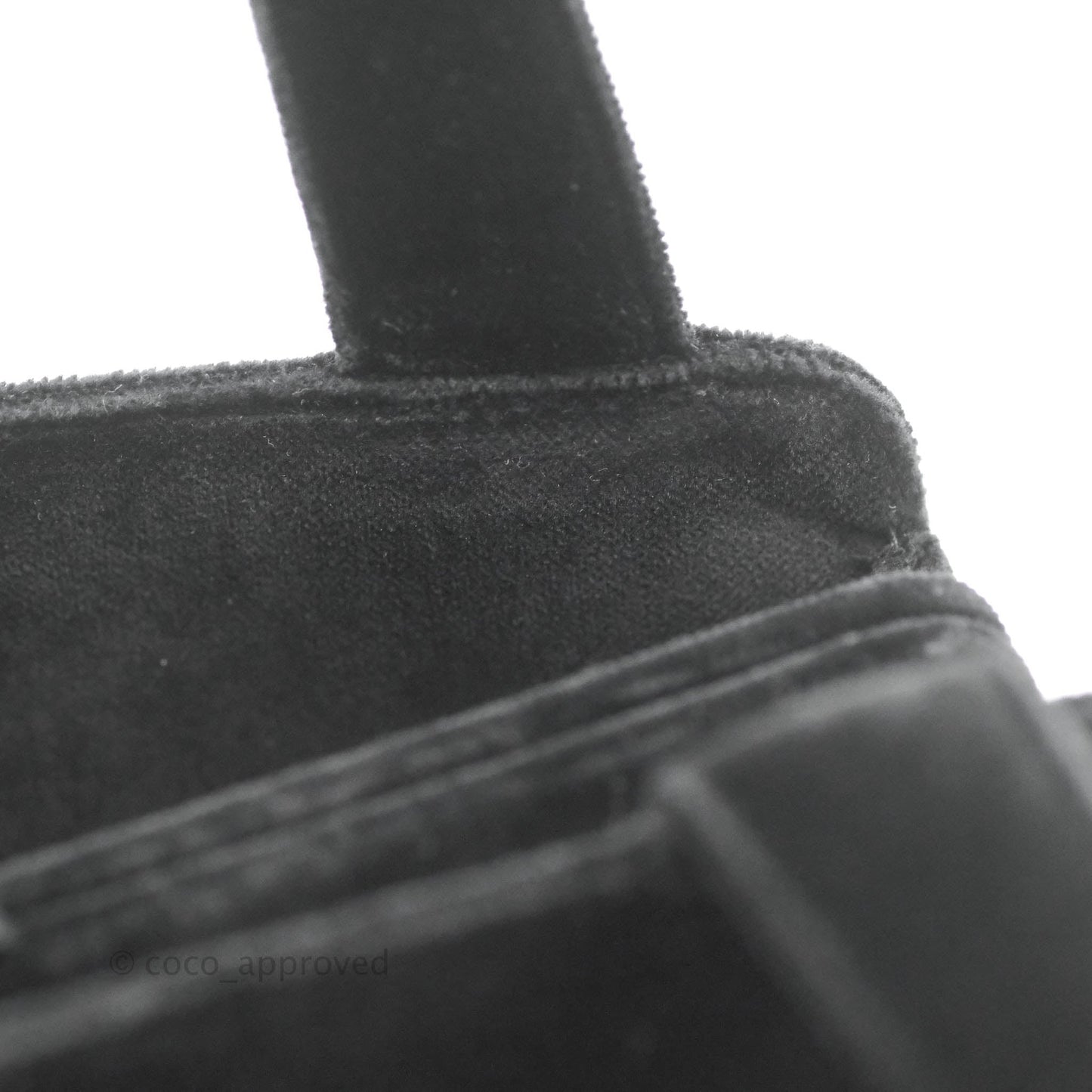 Chanel Vintage CC Handbag So Black Velvet