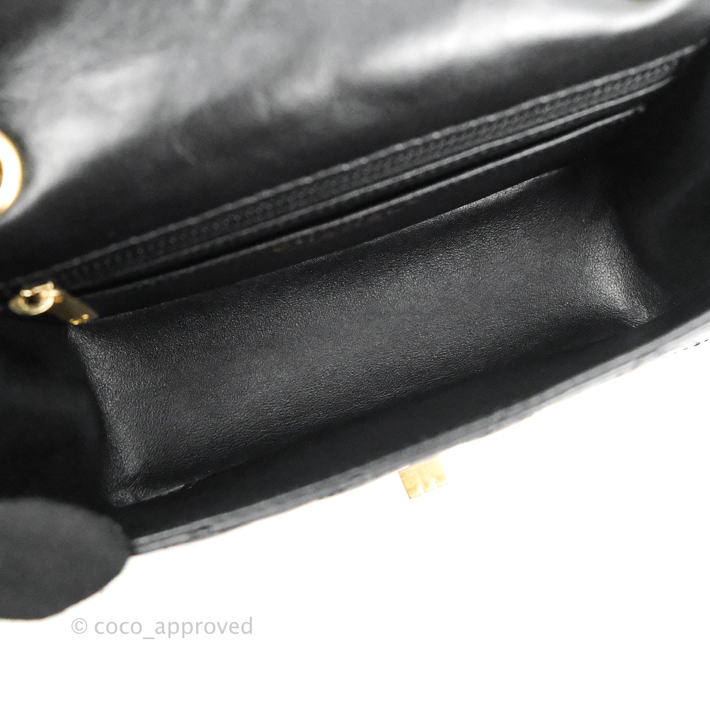 Chanel Mini Reissue 224 Black Aged Calfskin Aged Gold Hardware