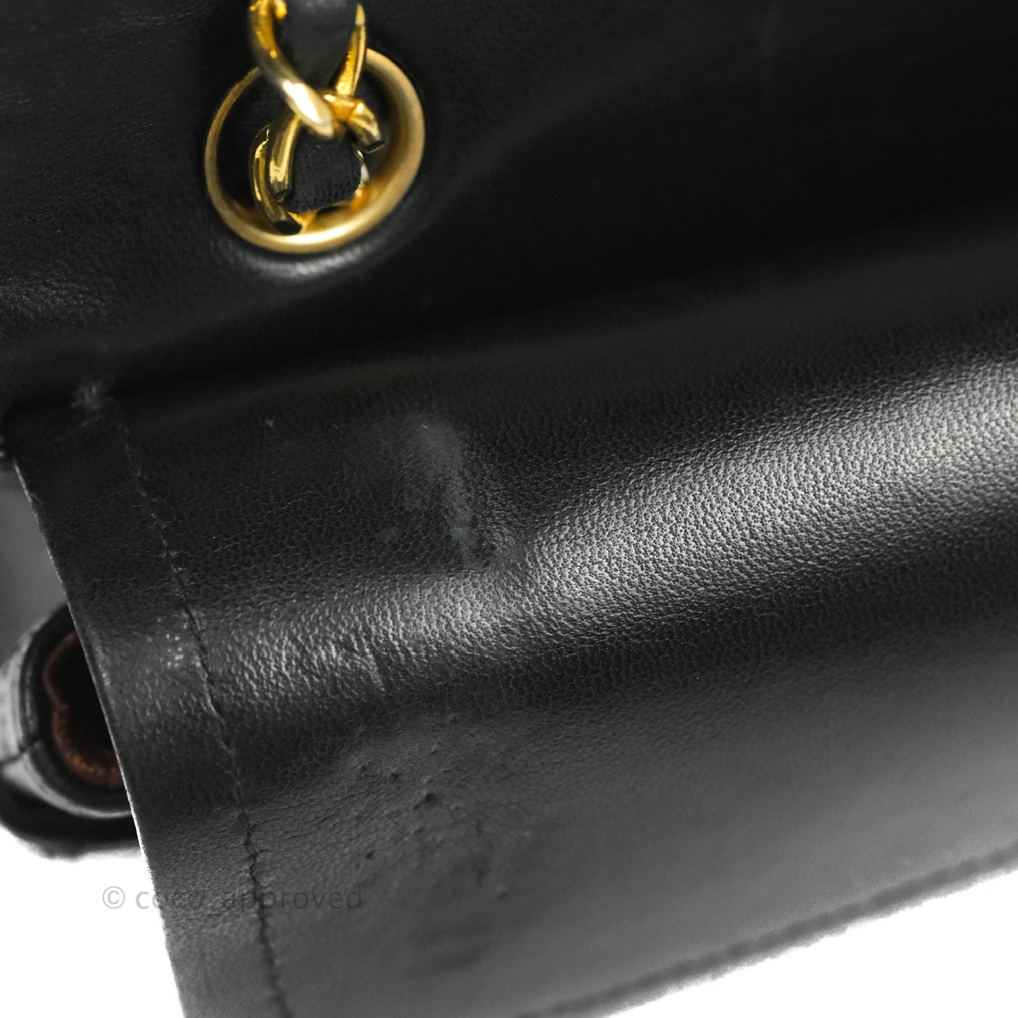 Chanel Vintage Classic Small S/M Flap Black Lambskin 24K Gold Hardware