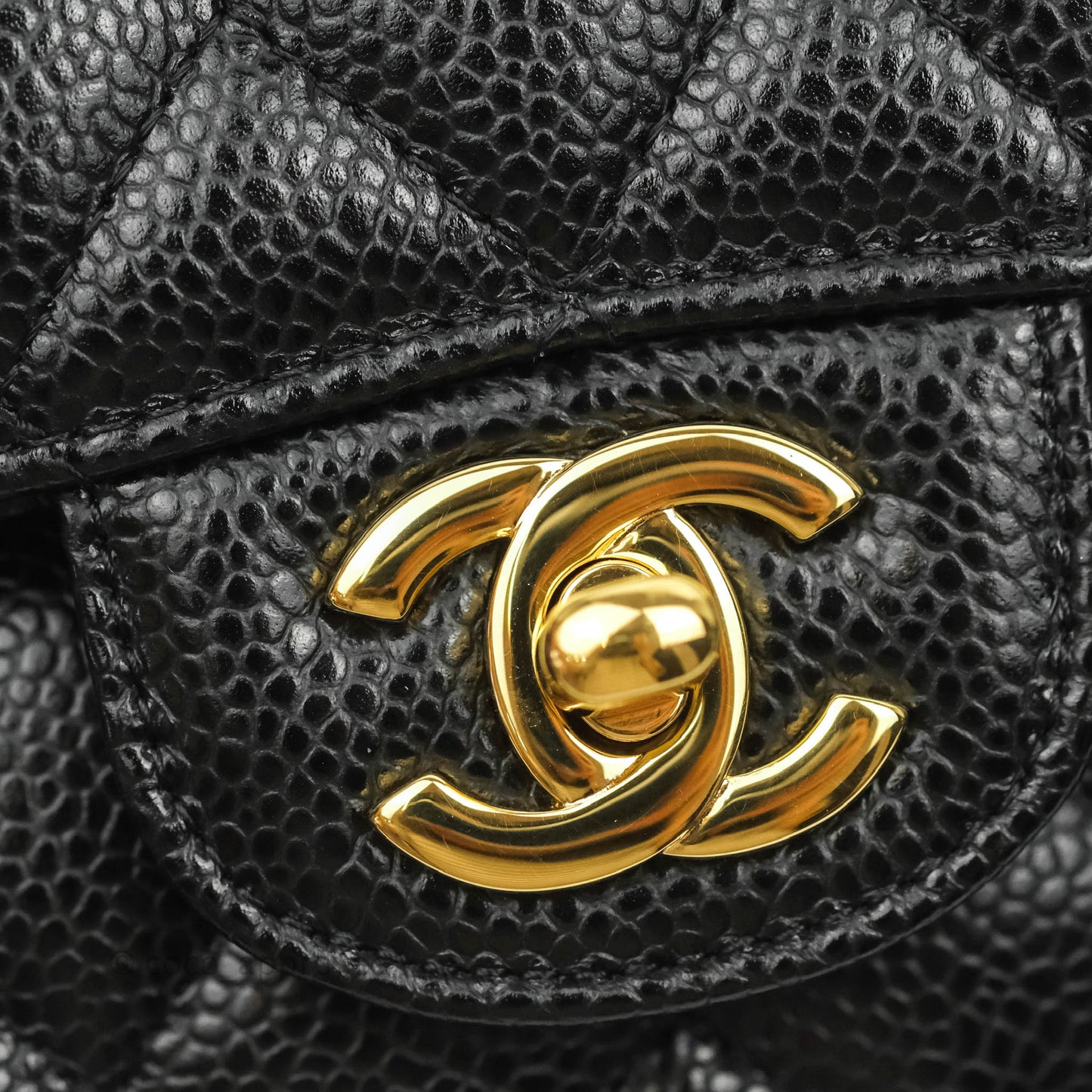 Chanel Classic Small S/M Flap Black Caviar Gold Hardware