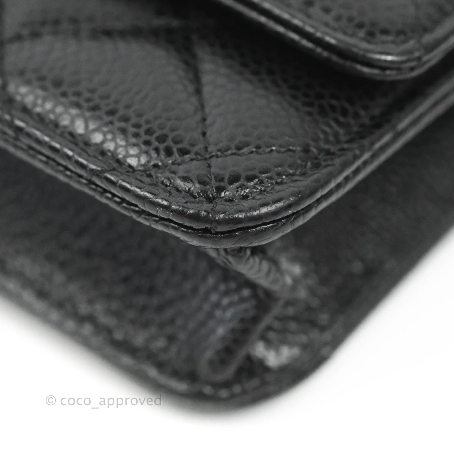 Chanel Quilted Classic WOC Black Caviar Silver Hardware