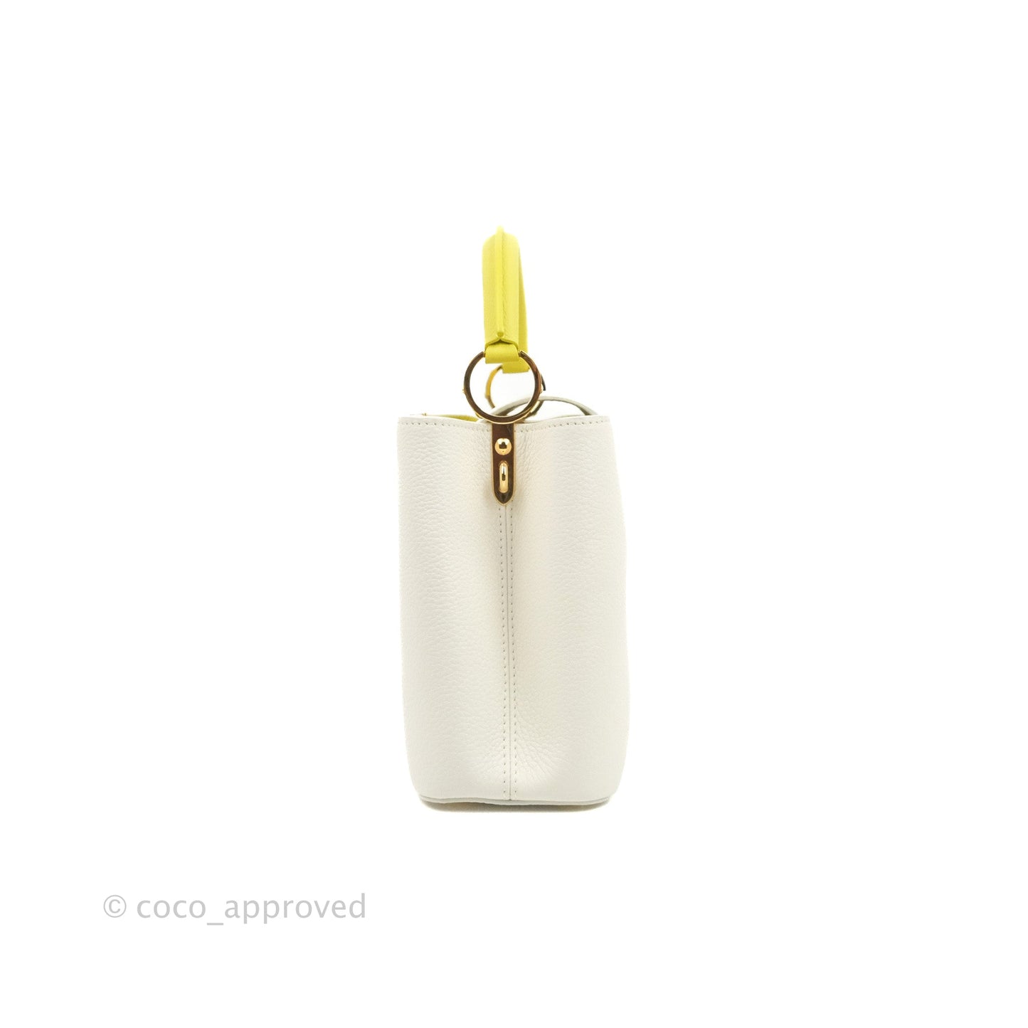 Louis Vuitton Taurillon Capucines BB Snow / Cedrat