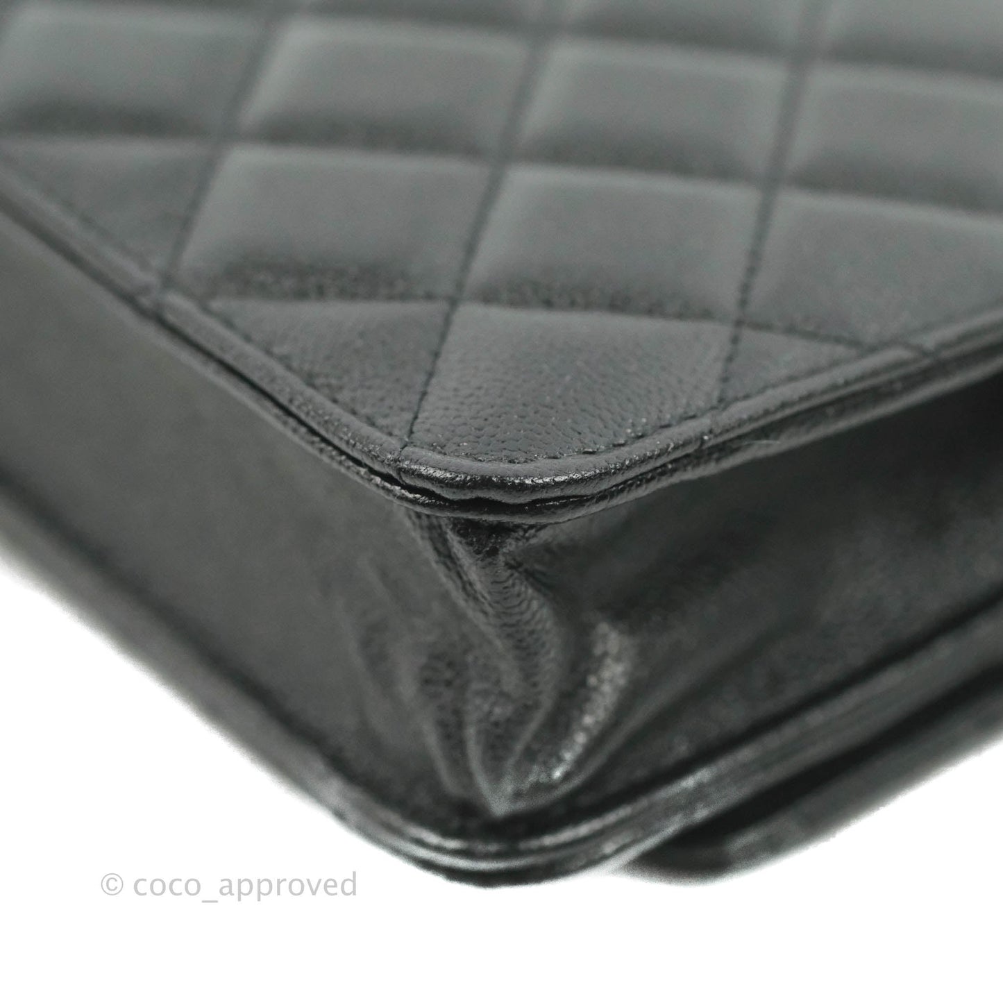 Chanel Quilted Wallet on Chain WOC Black Caviar Gold Hardware