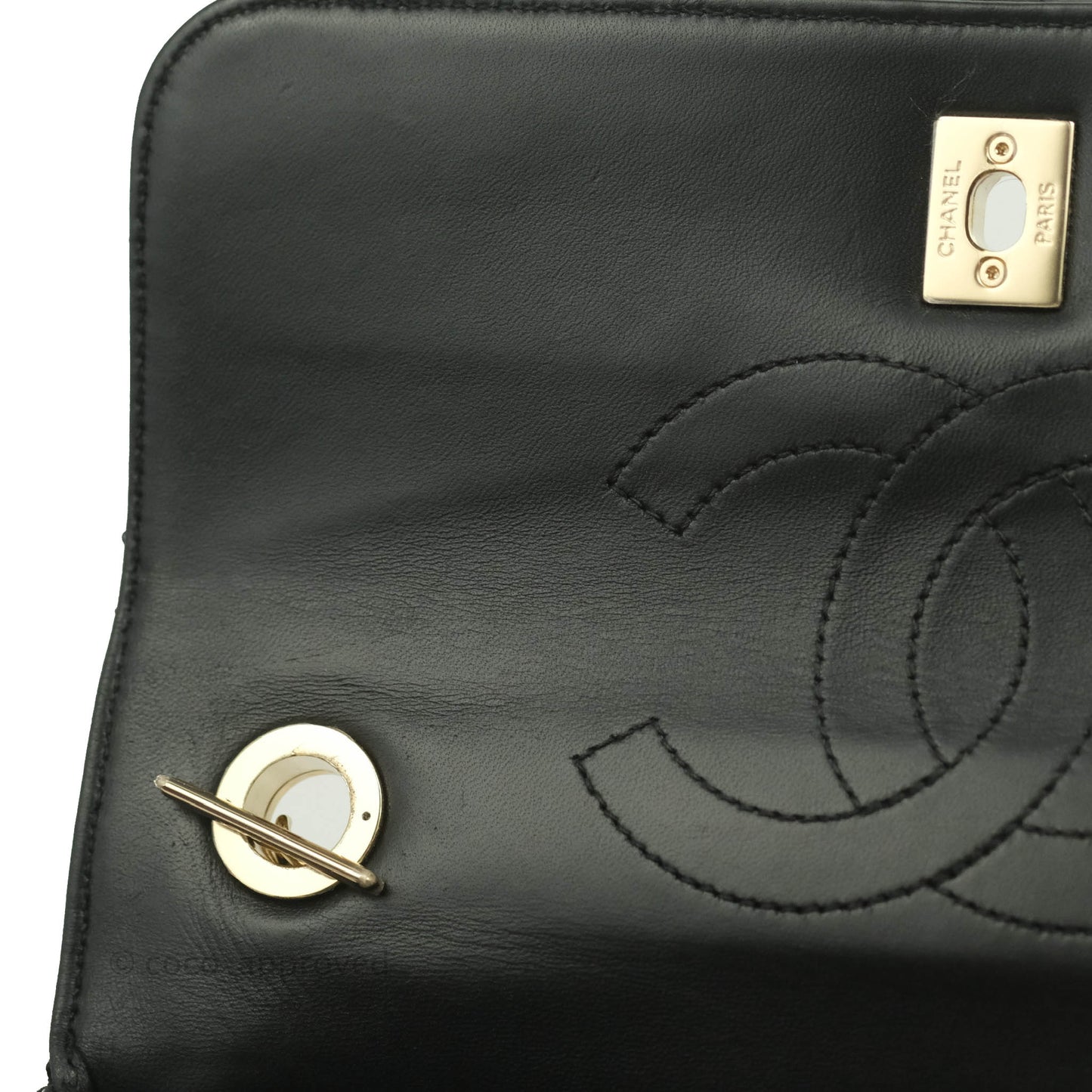 Chanel Small Trendy CC Black Lambskin Gold Hardware