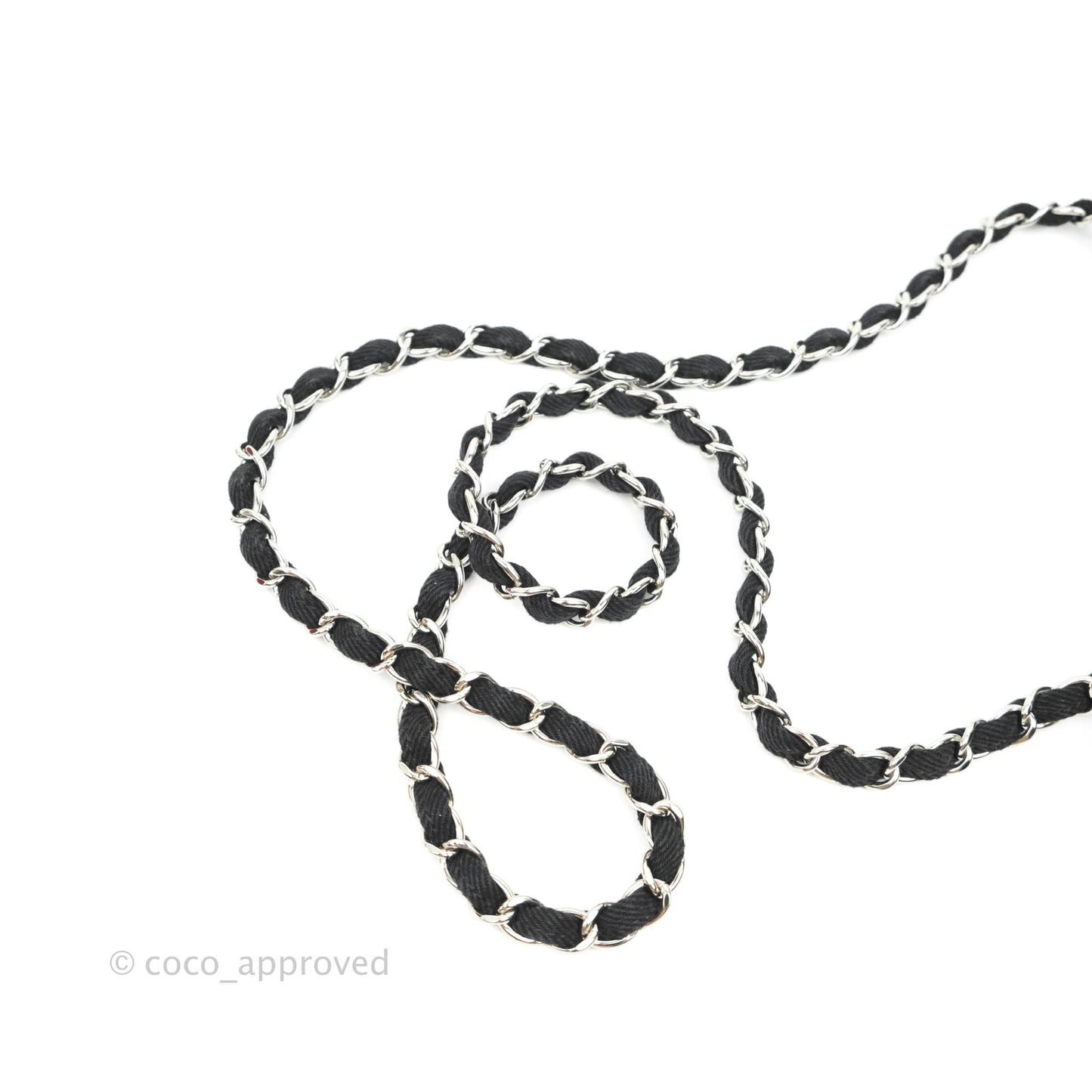 Chanel Quilted Mini Square Black Denim Silver Hardware