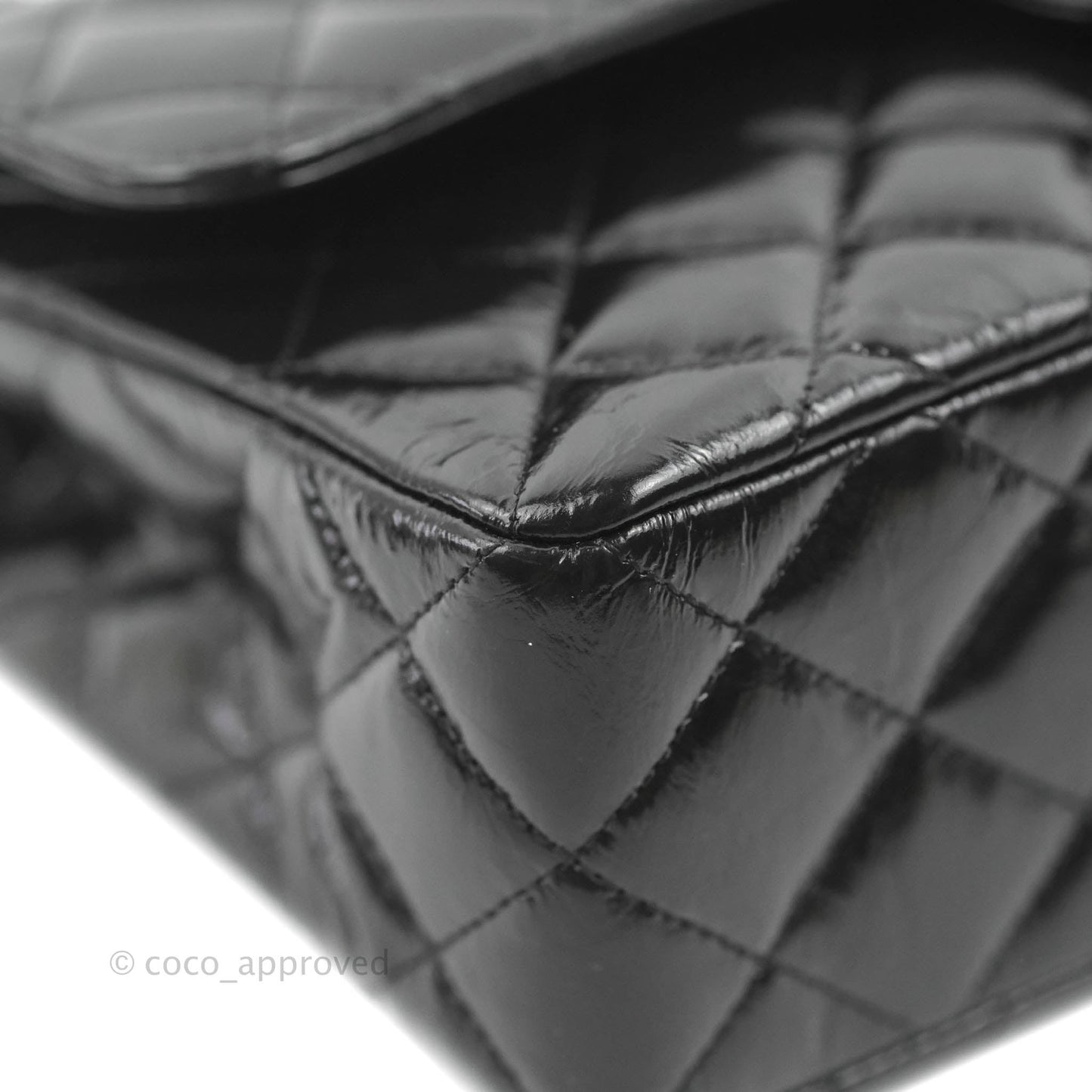 Chanel Small Classic Quilted Flap So Black Glazed Crumpled Calfskin