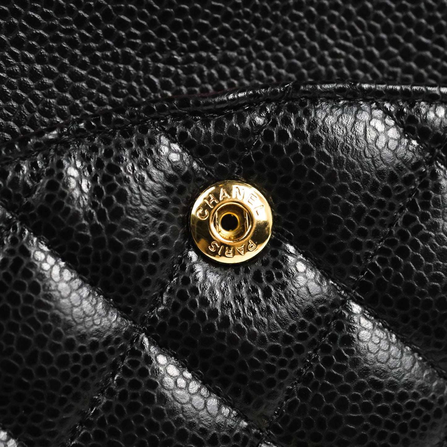 Chanel Classic M/L Medium Double Flap Black Caviar Gold Hardware