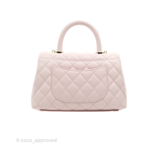 Chanel Small Coco Handle Light Pink Caviar Gold Hardware