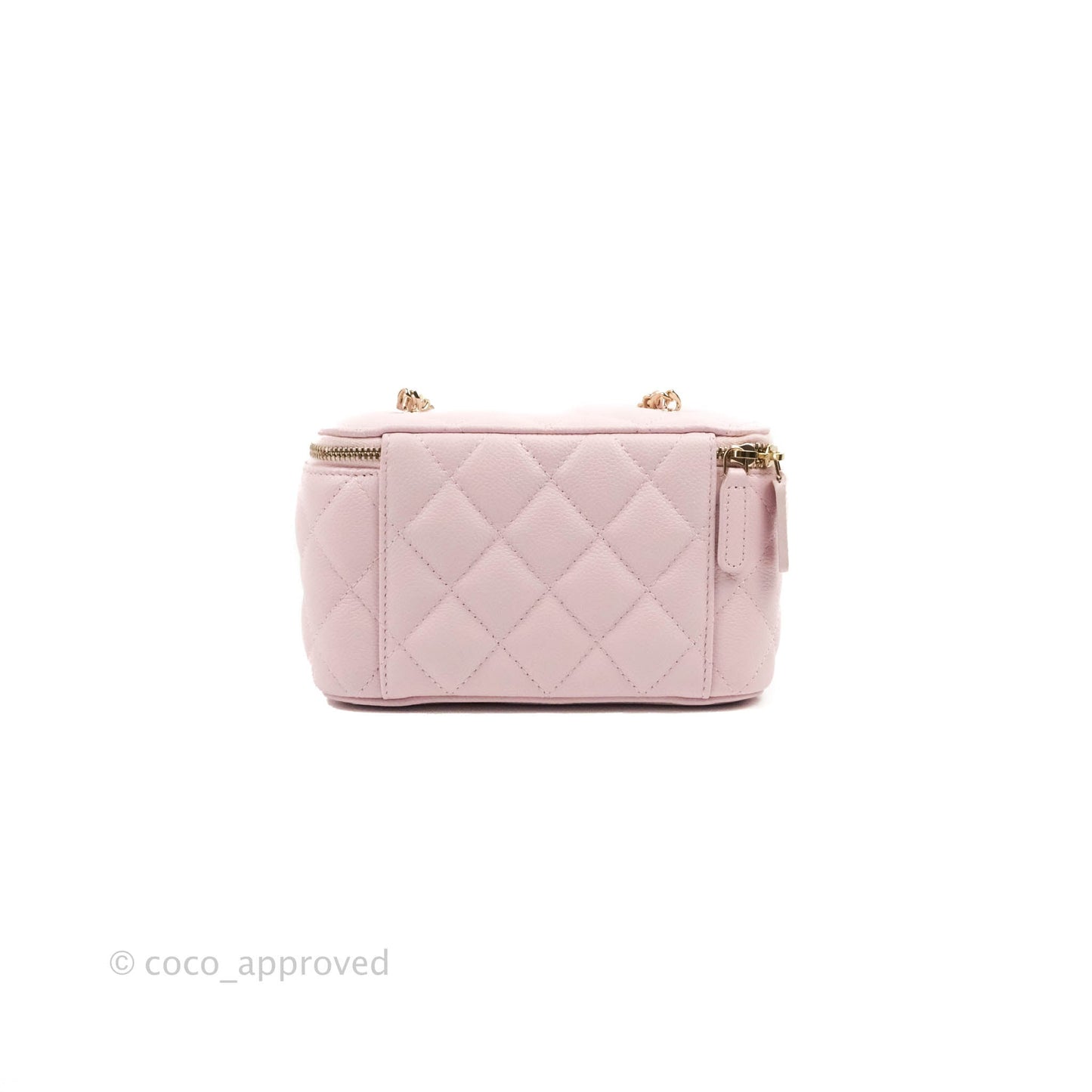 Chanel Vanity with Chain Light Pink Caviar Gold Hardware
