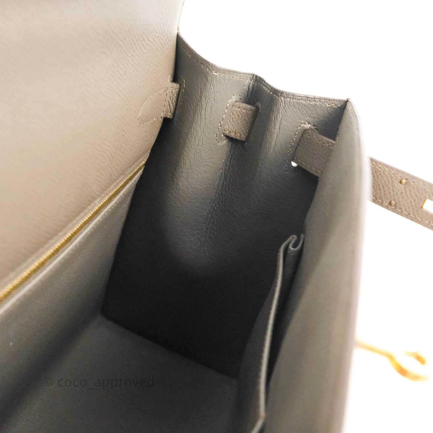 Hermès Kelly 28 8F Etain Gold Hardware