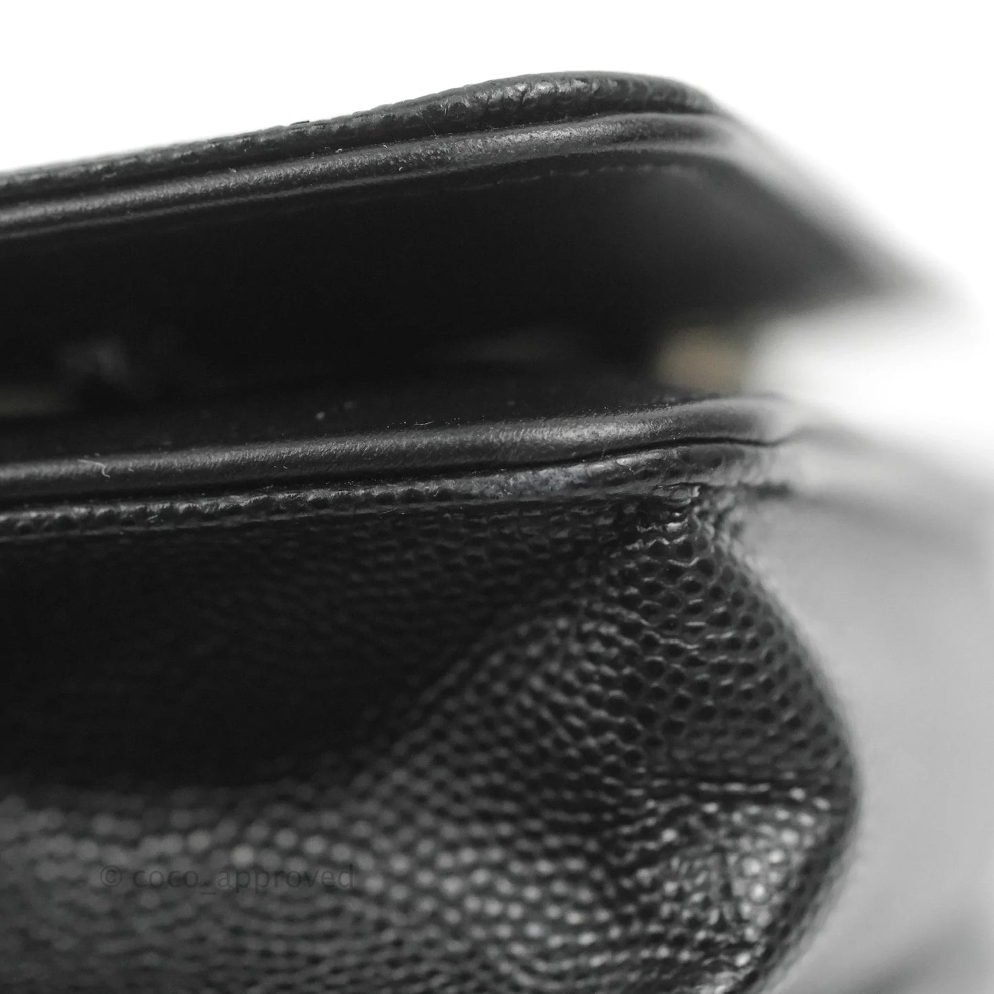Chanel Quilted Boy Wallet on Chain WOC Black Caviar Ruthenium Hardware