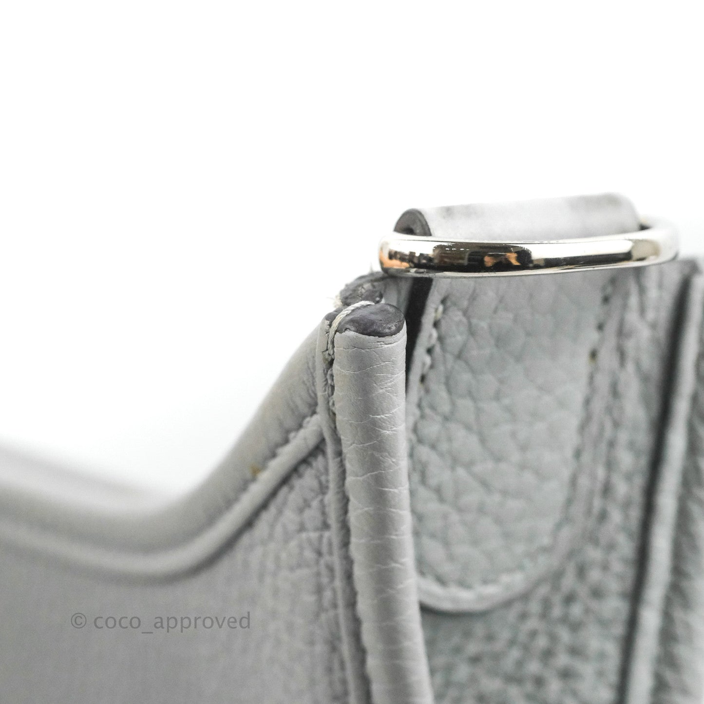 Hermes Evelyne III 29 Bleu Pale Clemence Palladium Hardware