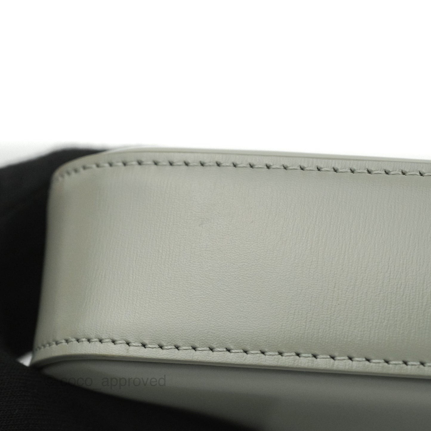 Celine Chain Shoulder Bag Pale Grey Shiny Calfskin