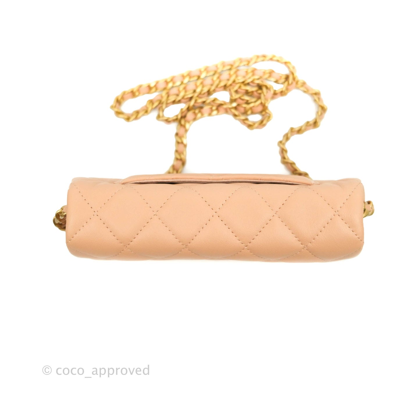 Chanel Clutch with Chain Beige Calfskin Aged Gold Hardware 21B