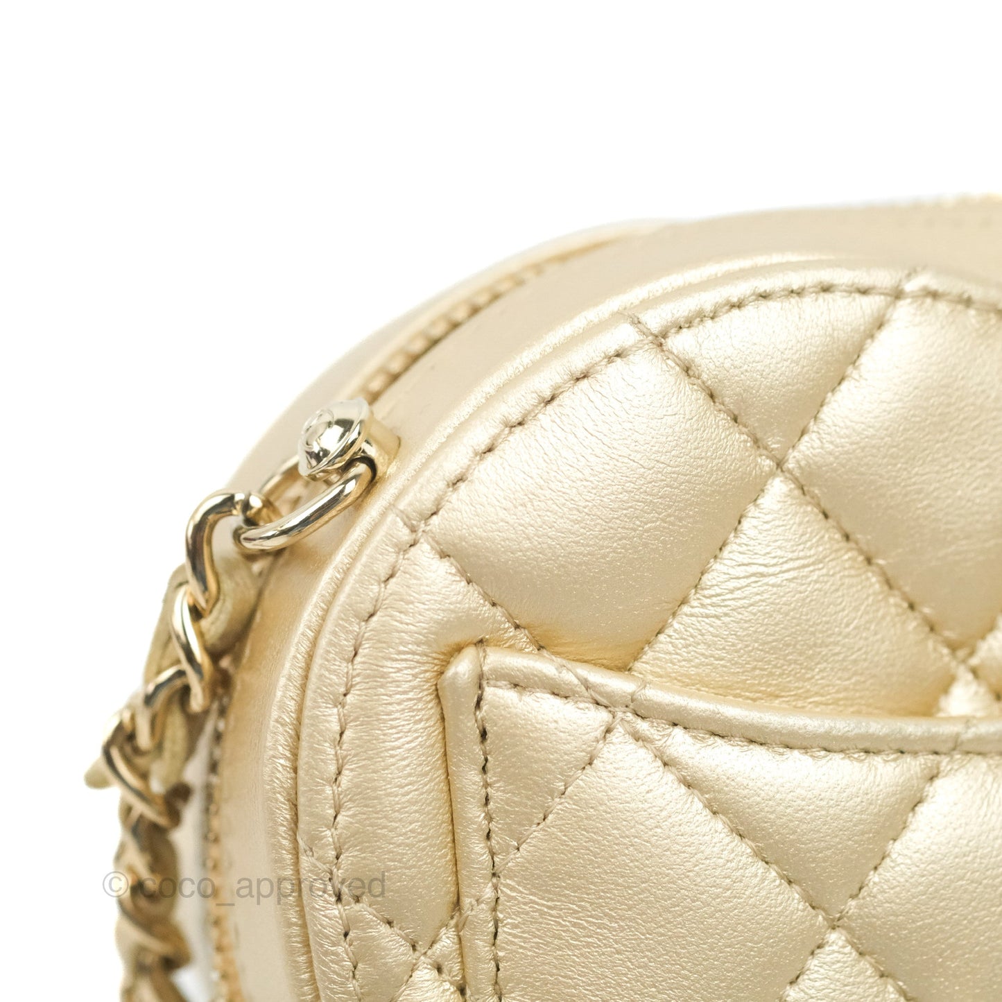Chanel Small Heart Bag Gold Lambskin Gold Hardware 22S
