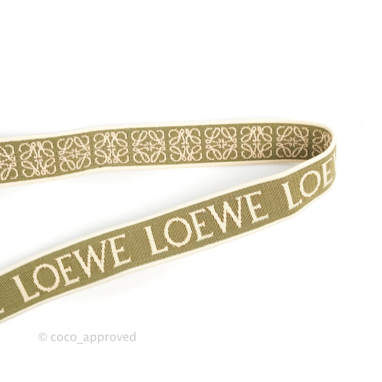 Loewe Small Gate Bag in Soft Calfskin & Jacquard Strap Autumn Green
