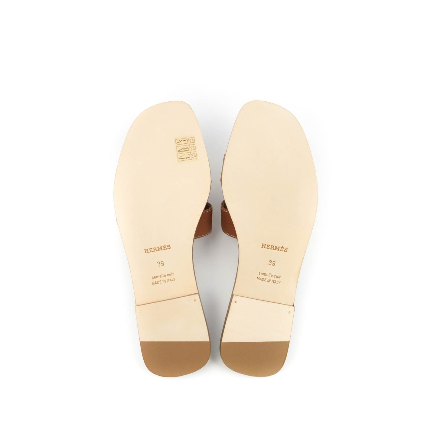 Hermès Oran Sandals in Gold Size 39
