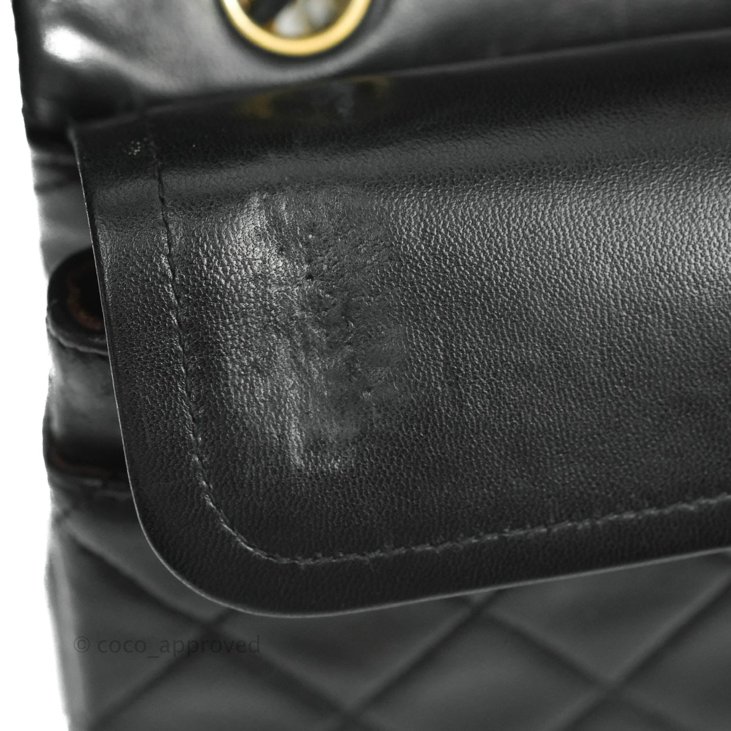 Chanel Vintage Classic Small S/M Flap Black Lambskin 24K Gold Hardware