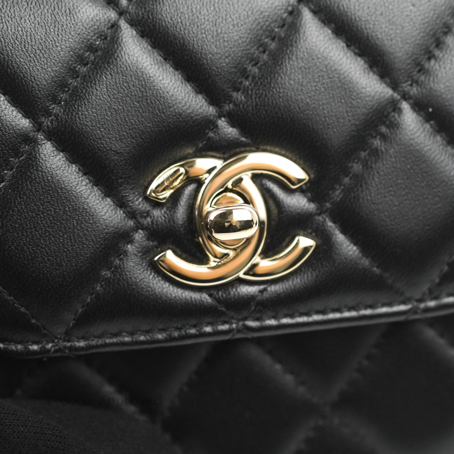 Chanel Mini Quilted Trendy CC Clutch With Chain Black Lambskin Gold Hardware