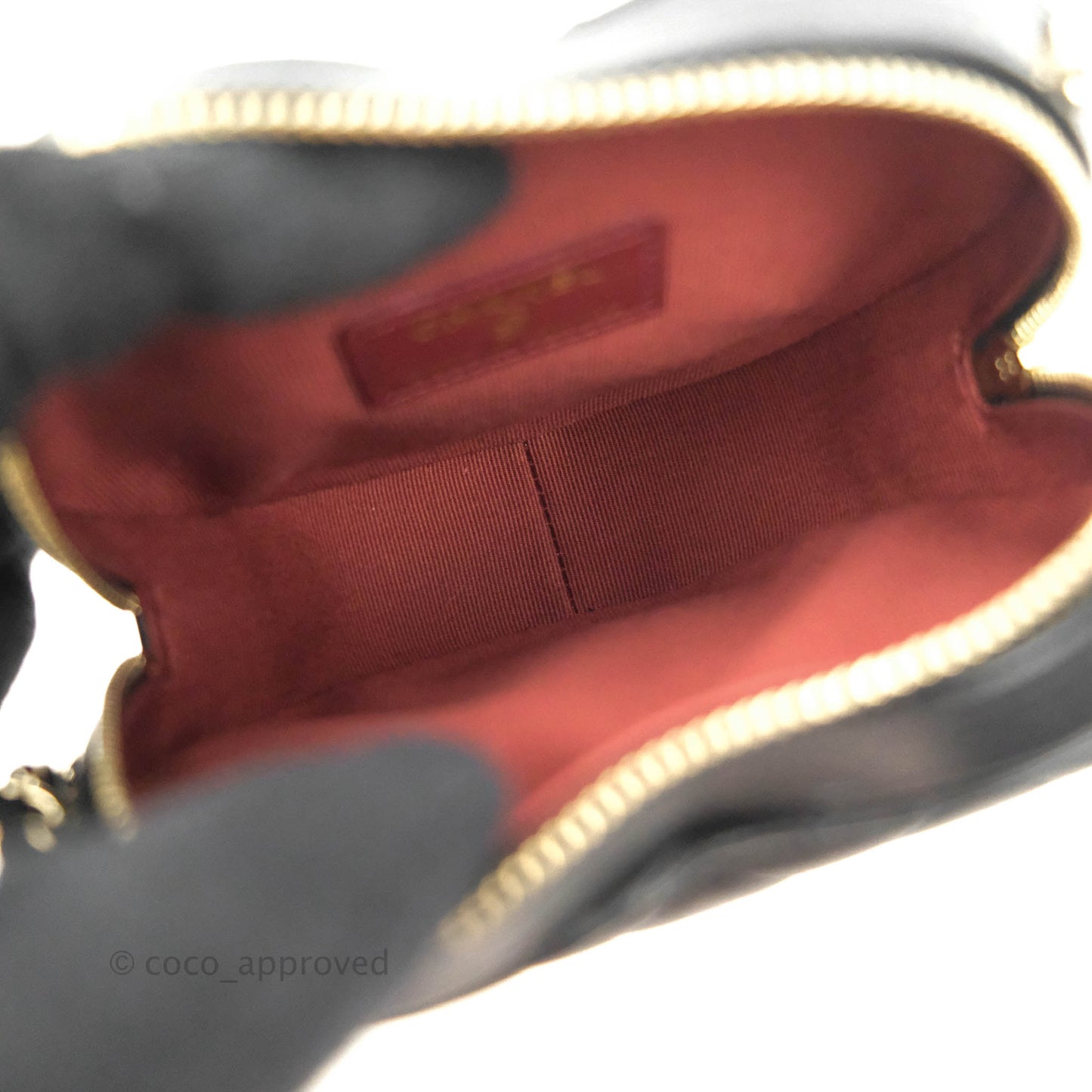 Chanel Small Heart Bag Black Lambskin Gold Hardware 22S