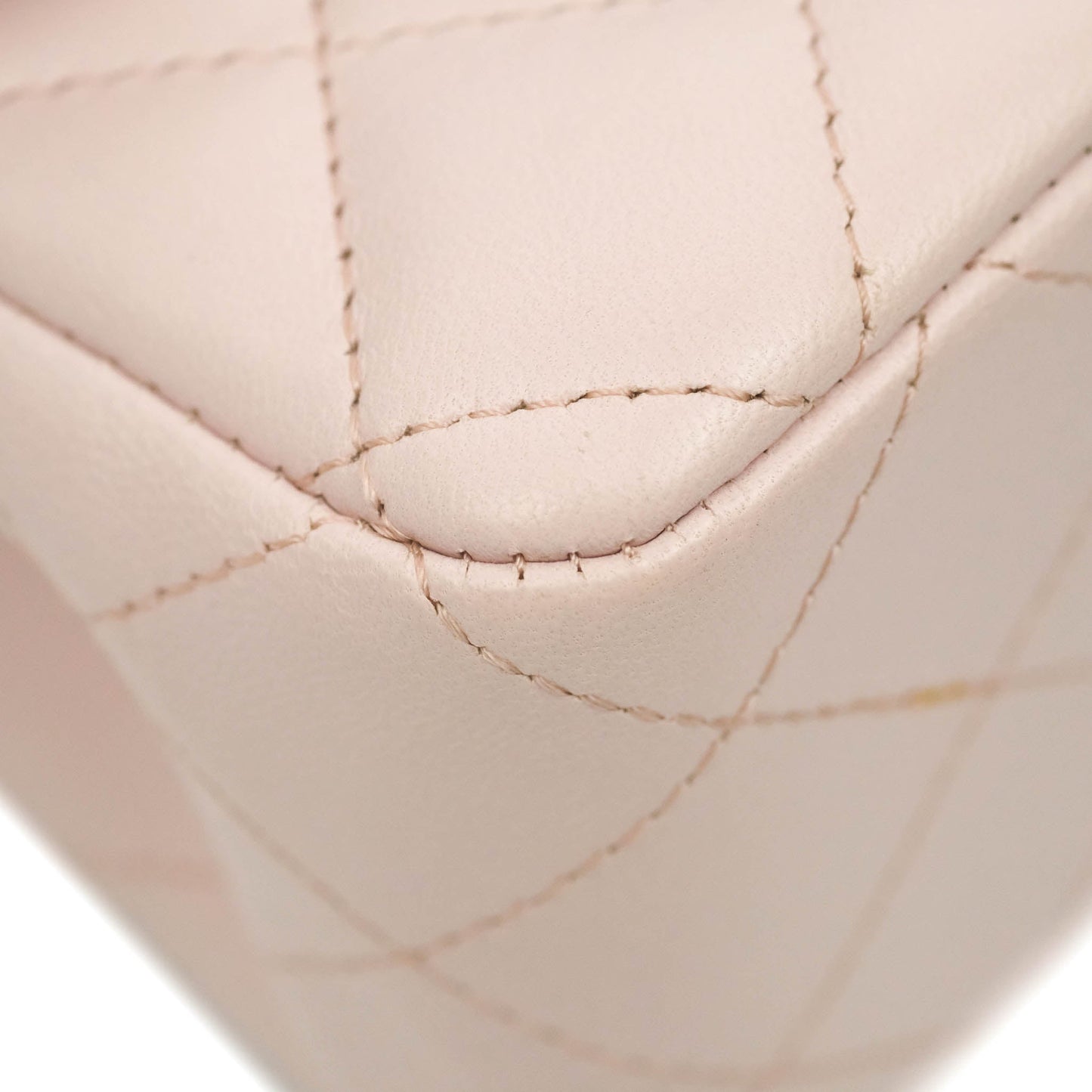 Chanel Quilted Mini Rectangular Flap Light Pink Lambskin Silver Hardware