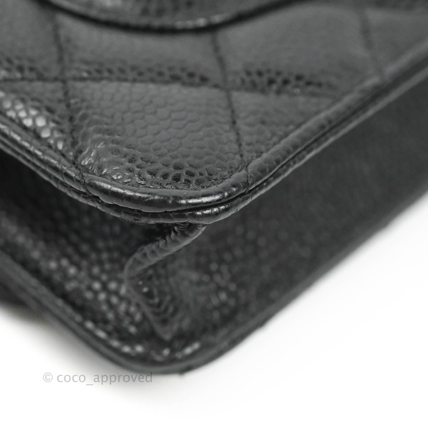 Chanel Quilted Classic WOC Black Caviar Silver Hardware