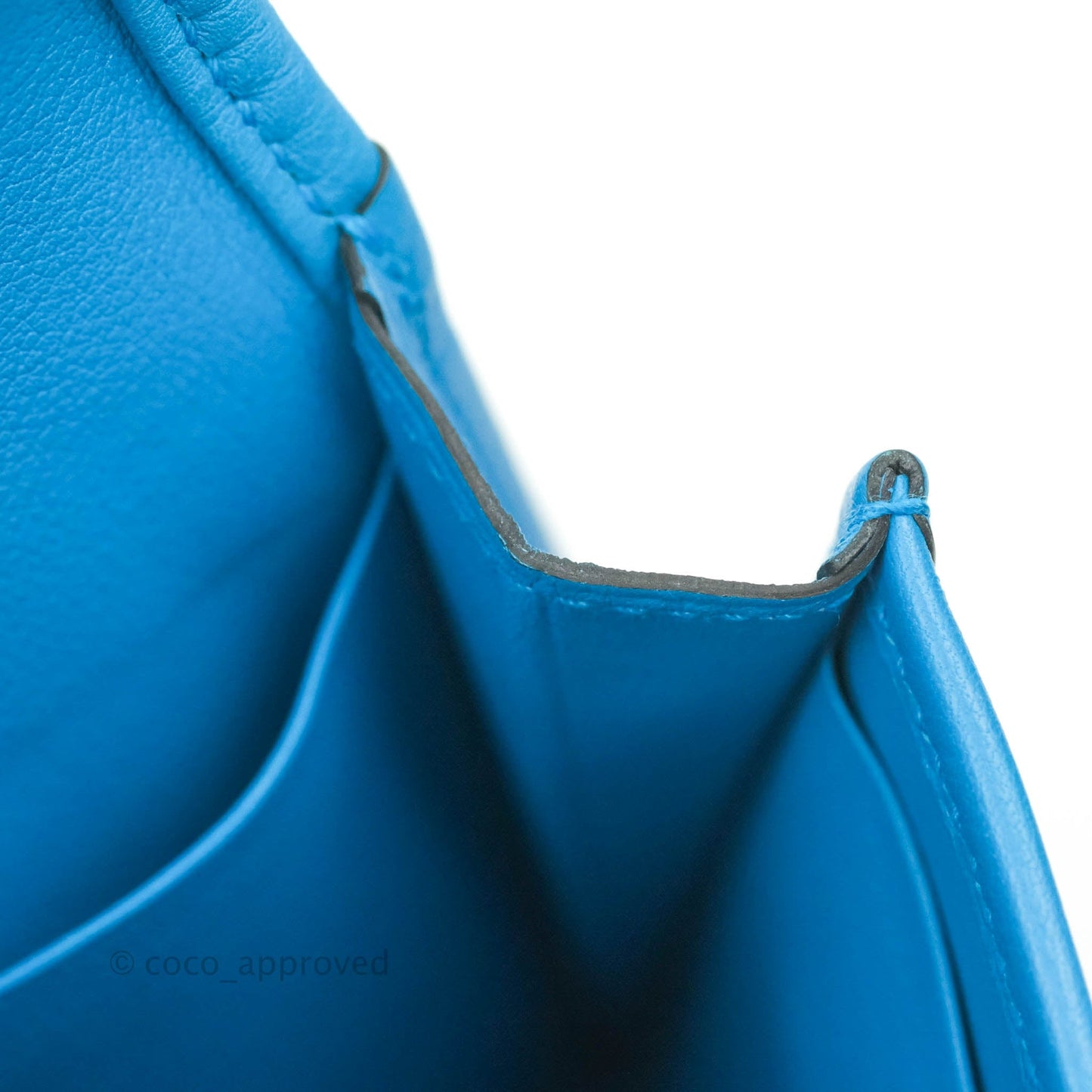 Hermès Jige Duo Wallet Bleu Zanzibar Swift