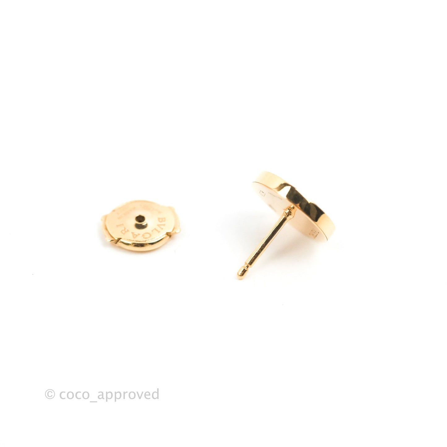 Bvlgaril Bulgari-Bulgari 18K Rose Gold Diamonds Round Earrings