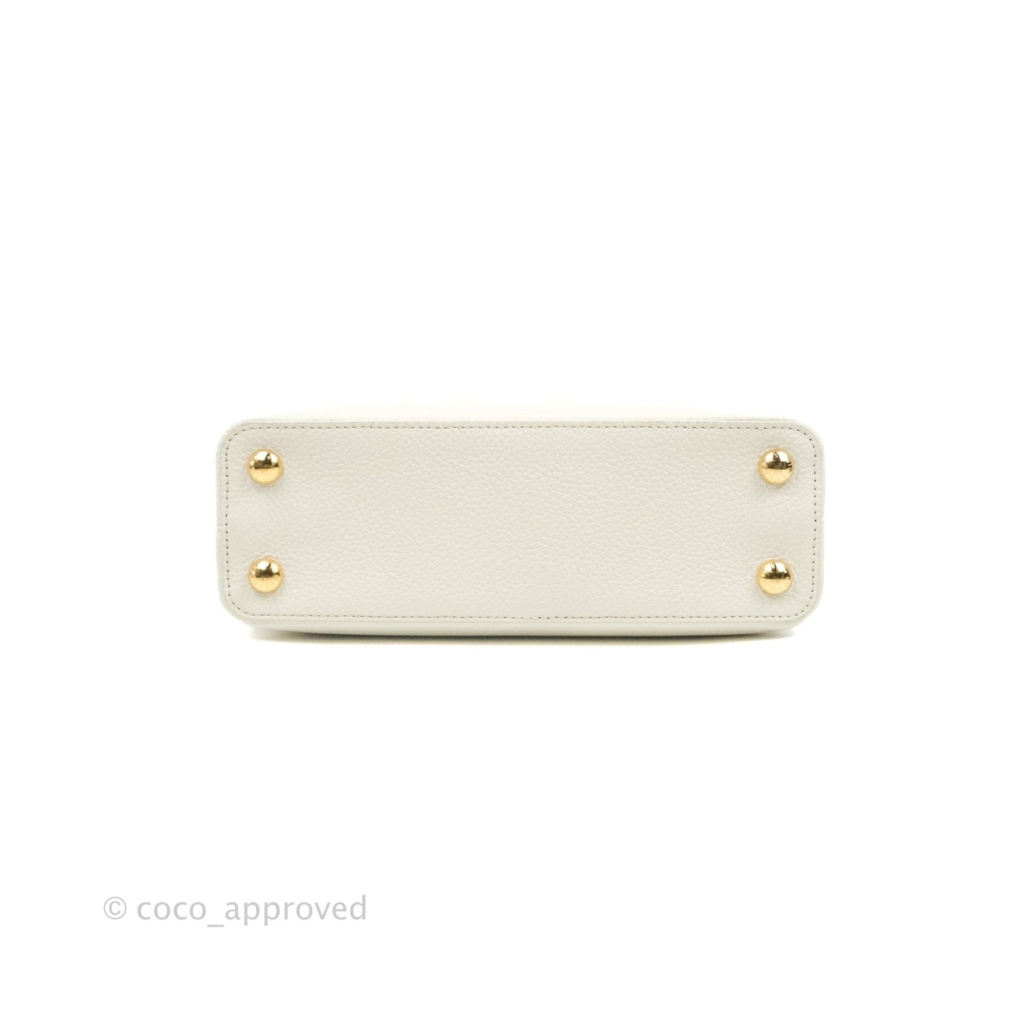 Louis Vuitton Taurillon Capucines BB Snow / Cedrat