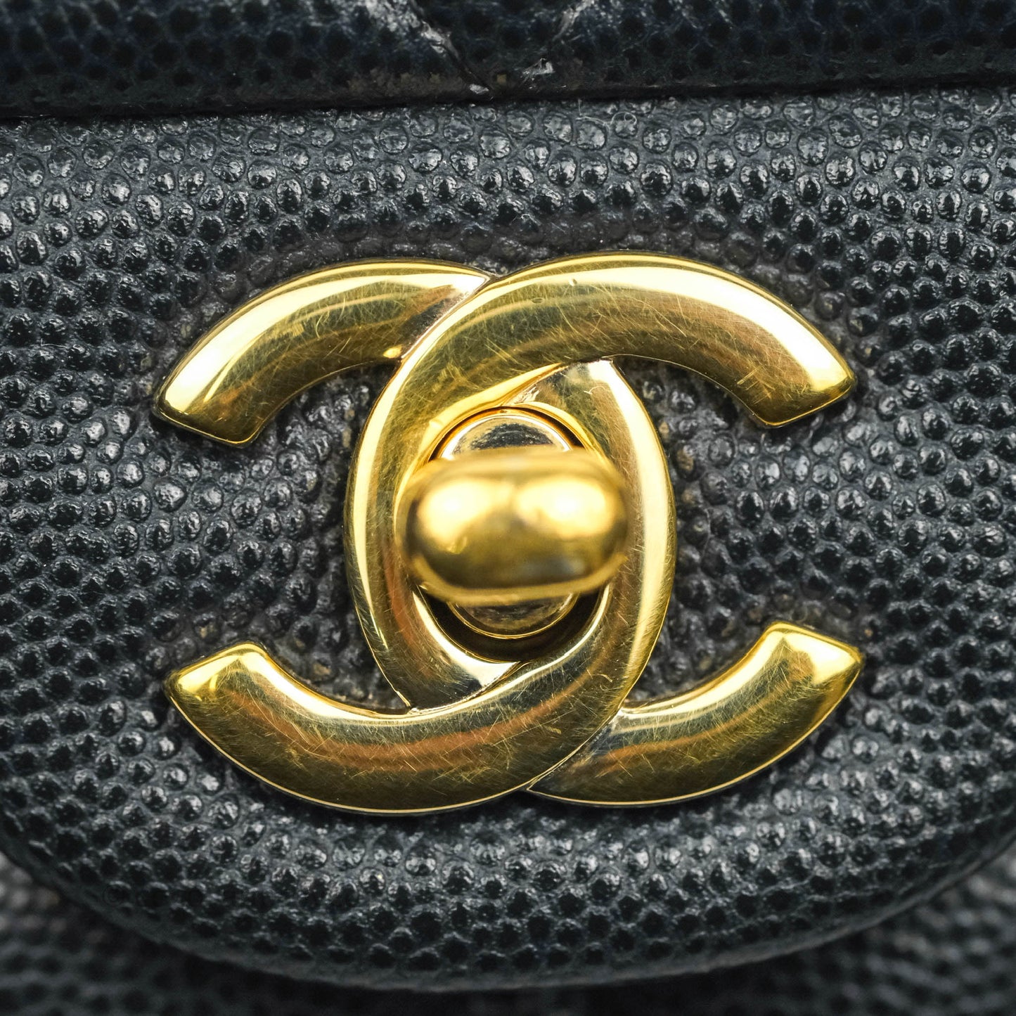 Chanel Small Classic Quilted Flap Very Dark Navy Caviar Gold Hardware