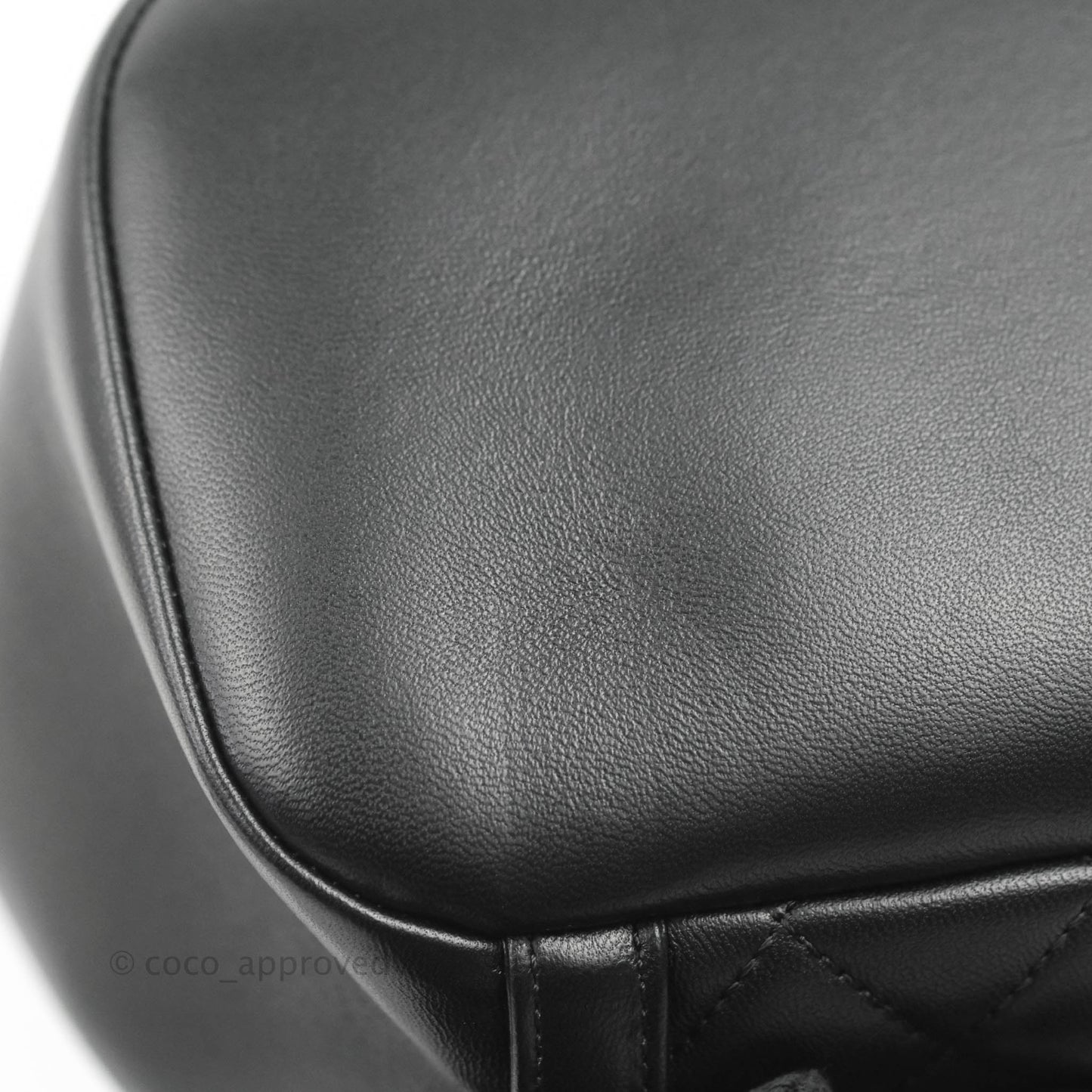 Chanel Quilted Small Duma Drawstring Backpack Black Lambskin 22A