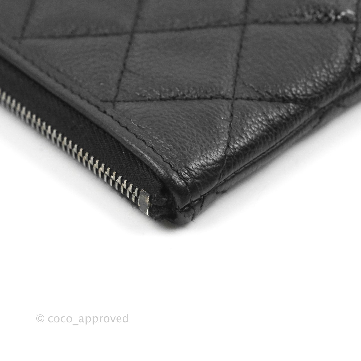 Chanel Gabrielle O Case Quilted Black Patent Goatskin