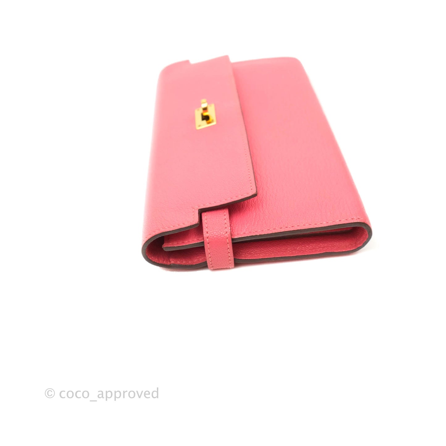 Hermès Kelly Wallet Rose Lipstick Chevre Gold Hardware
