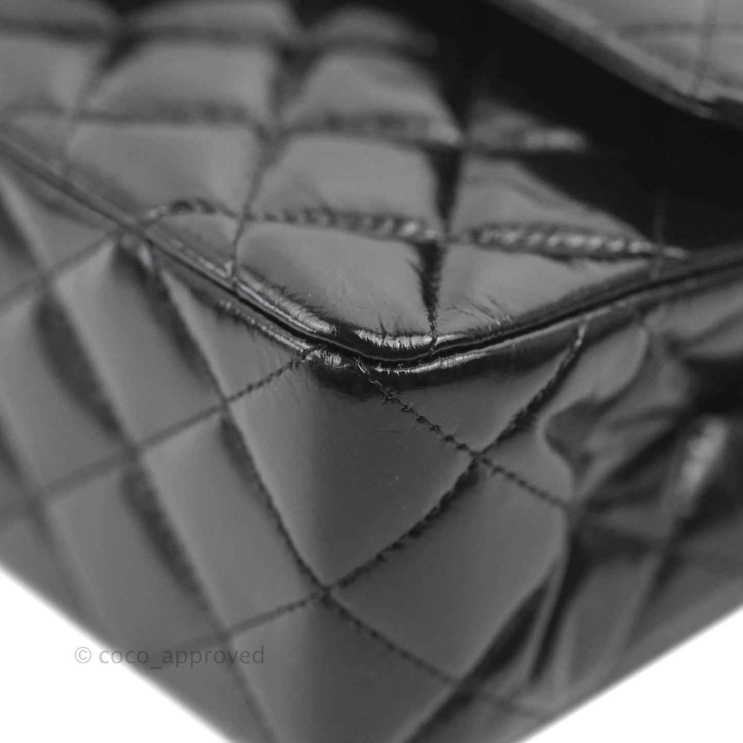 Chanel Small Classic Quilted Flap So Black Glazed Crumpled Calfskin