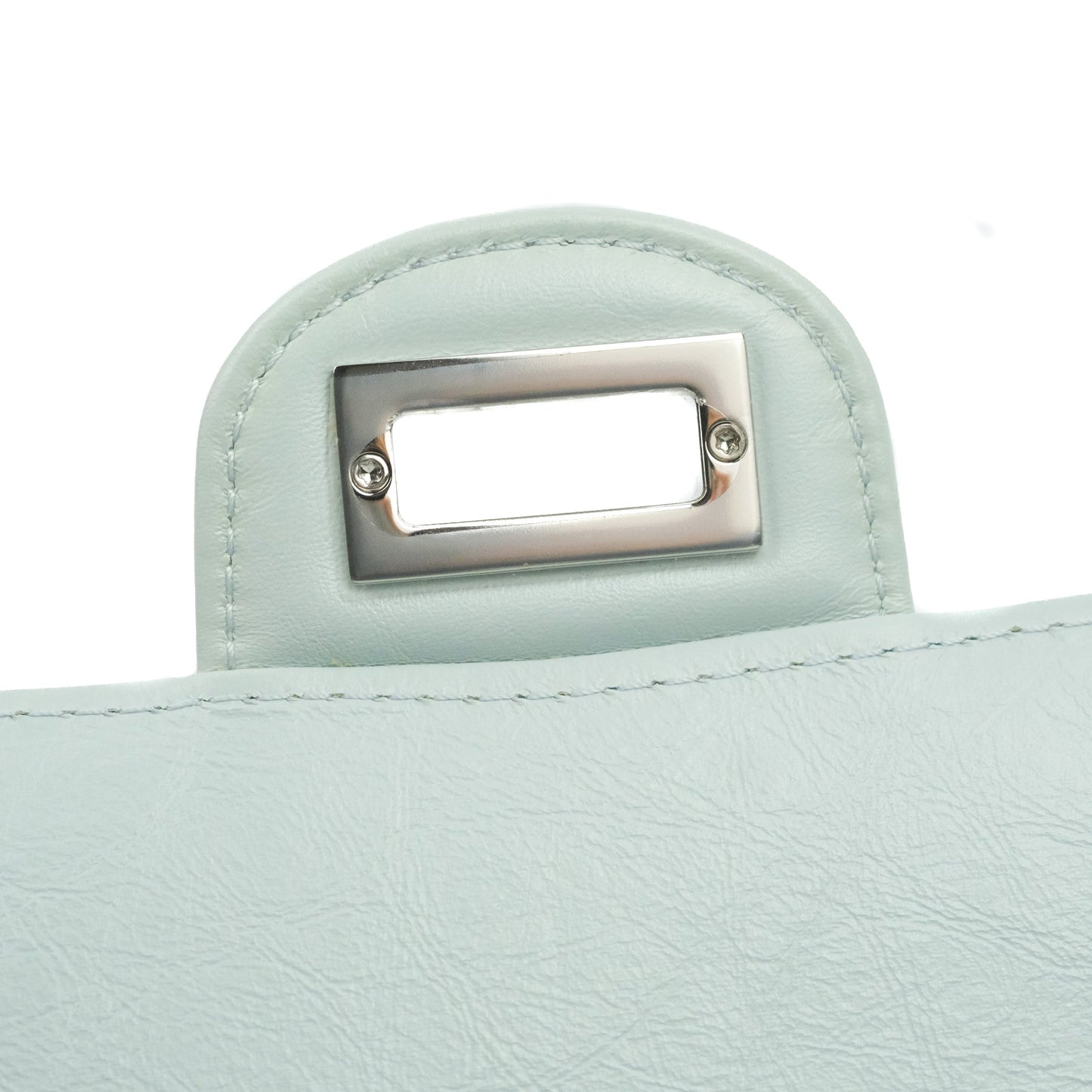 Chanel Mini Reissue 224 Blue Aged Calfskin Silver Hardware