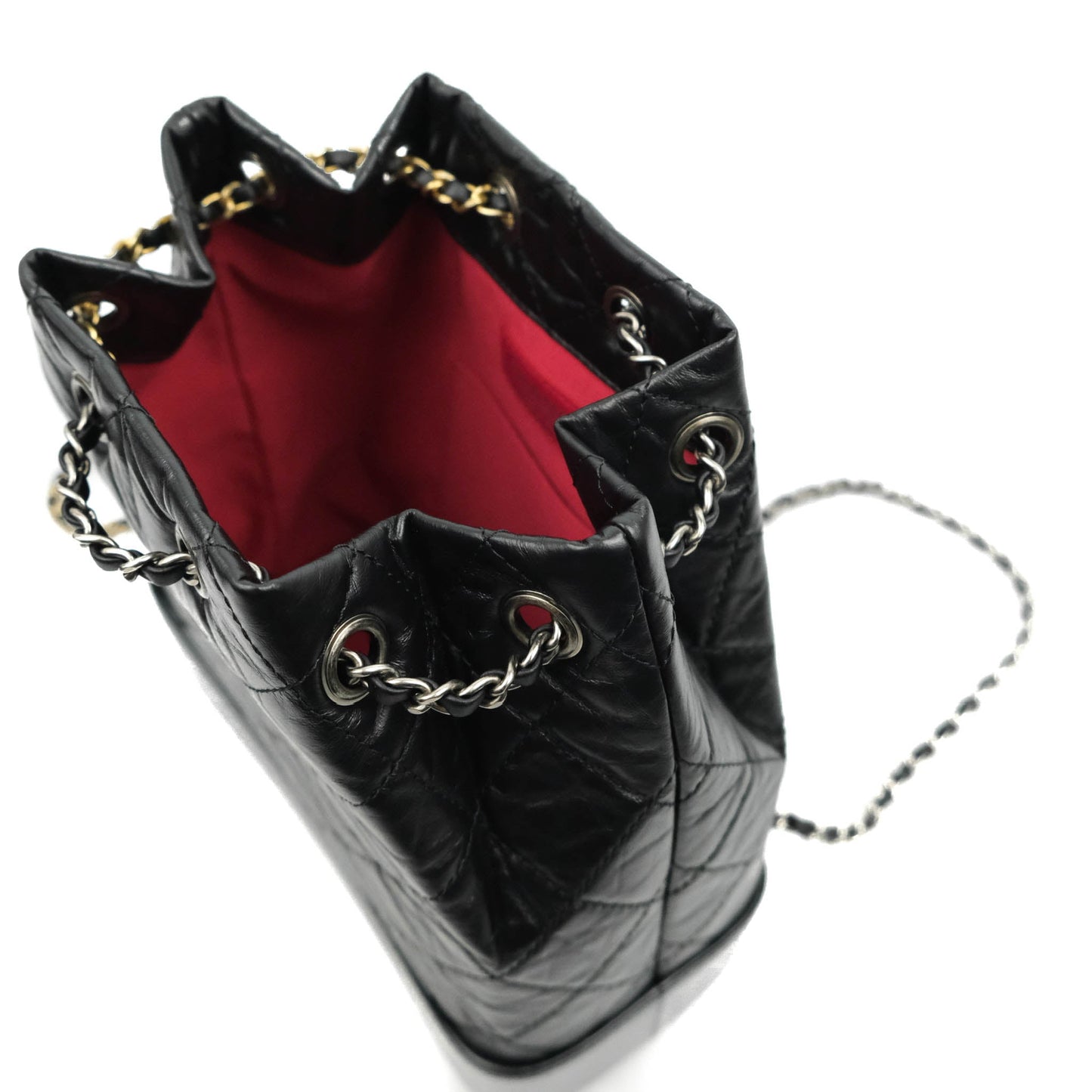 Chanel Small Gabrielle Backpack Black Aged Calfskin