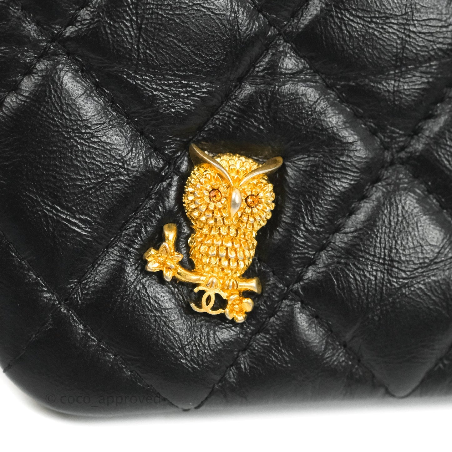 Chanel Quilted Mini Reissue O Case Gold Hardware Aged Calfskin