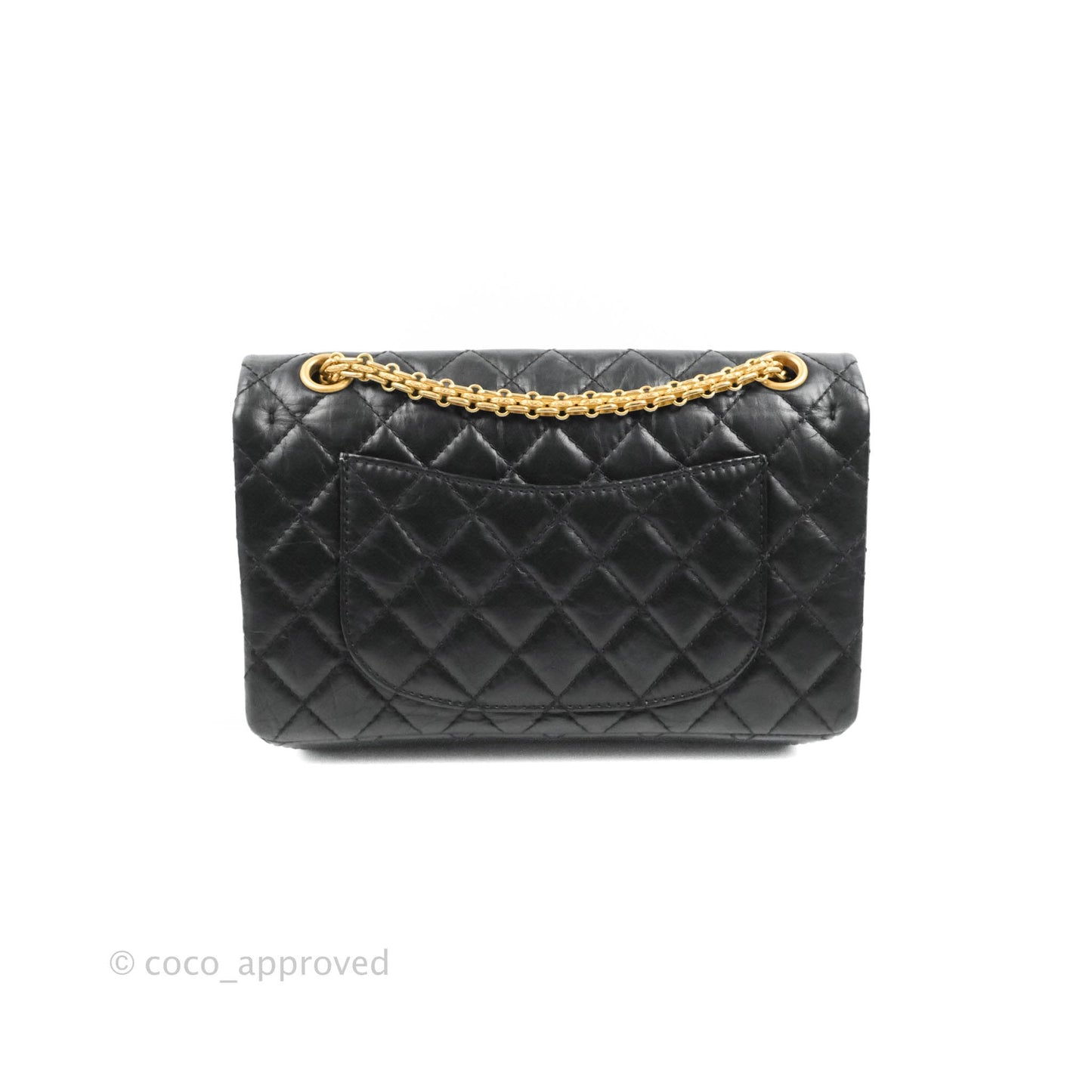 Chanel Reissue 225 Quilted Flap Black Aged Calfskin Aged Gold Hardware