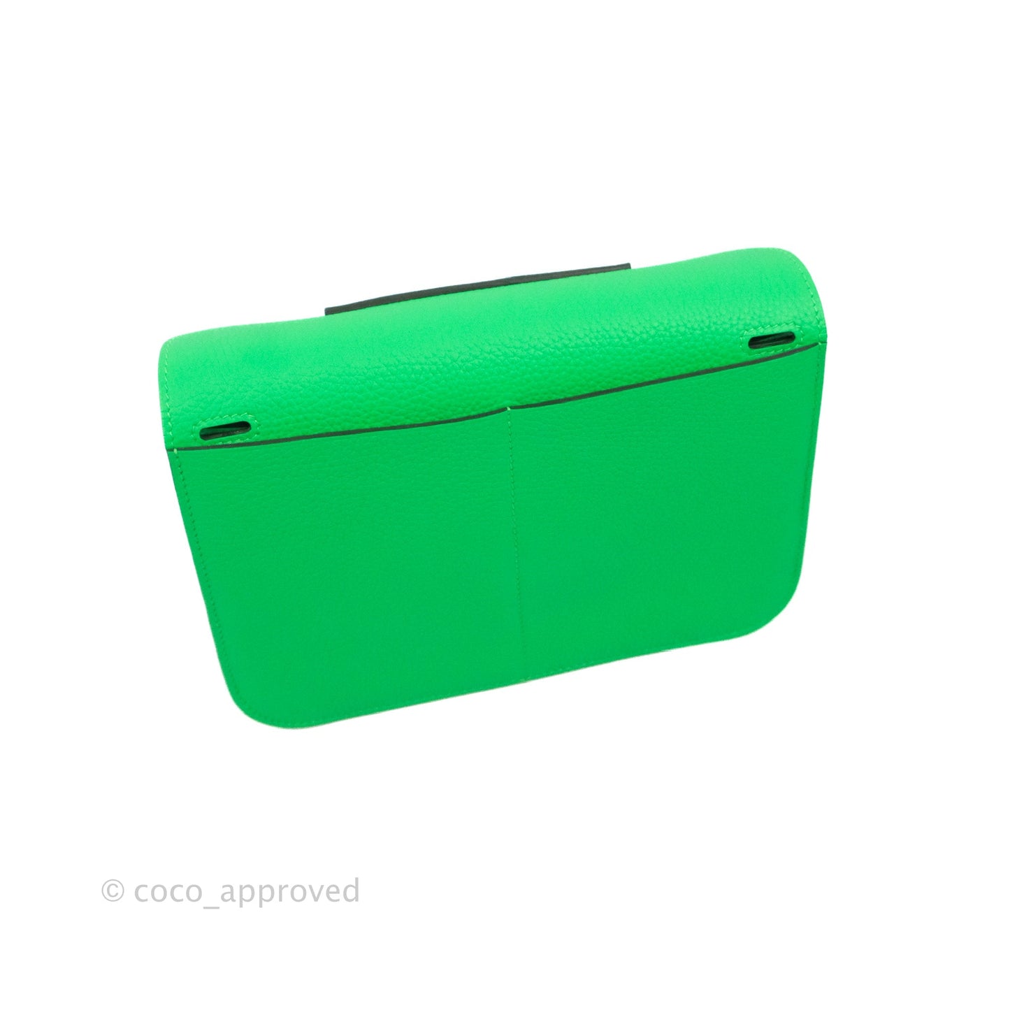 Hermès Halzan 25 Vert Comics/ Bleu Zephyr Clemence Palladium Hardware
