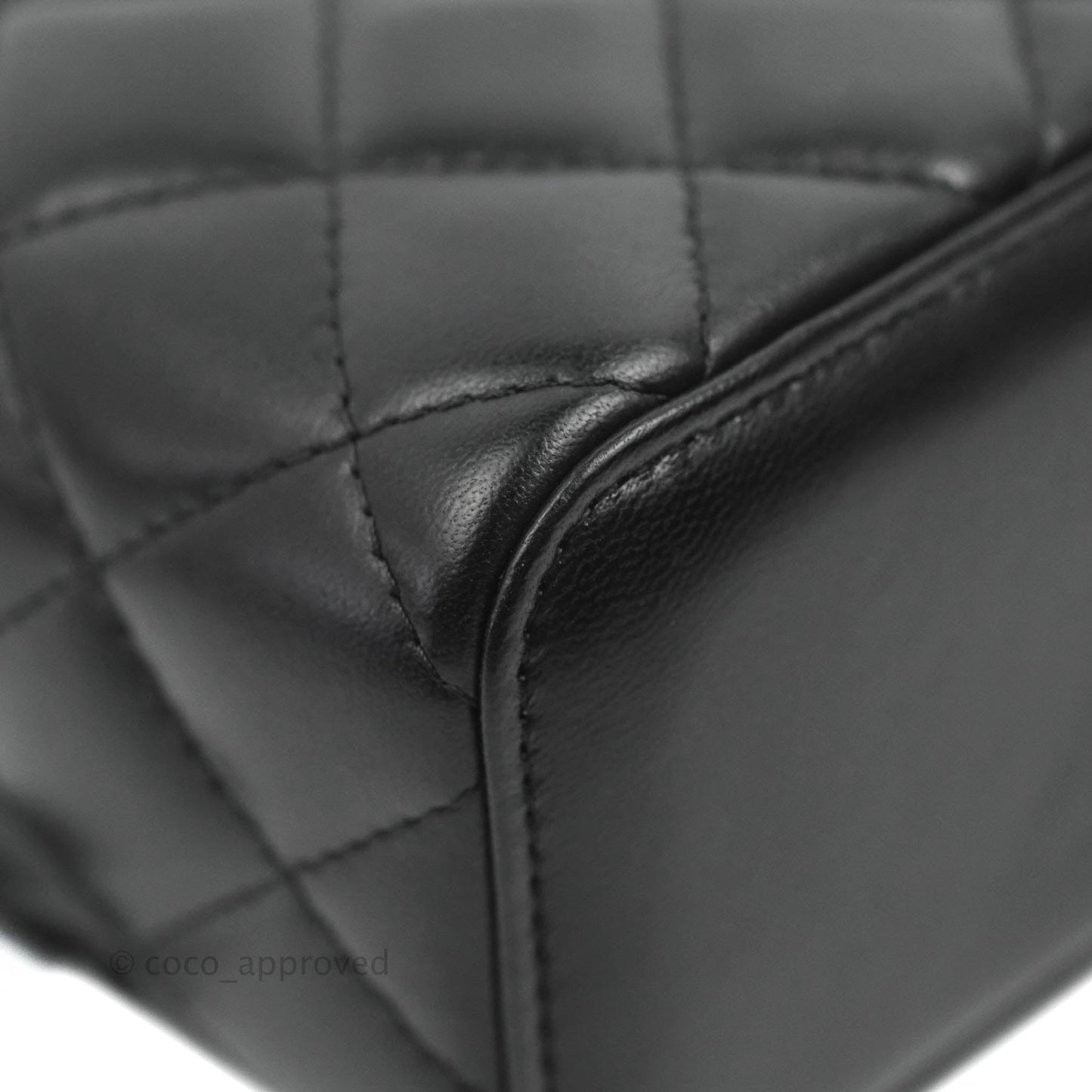 Chanel Classic Mini Pearl Crush Vanity With Chain Black Lambskin Aged Gold Hardware