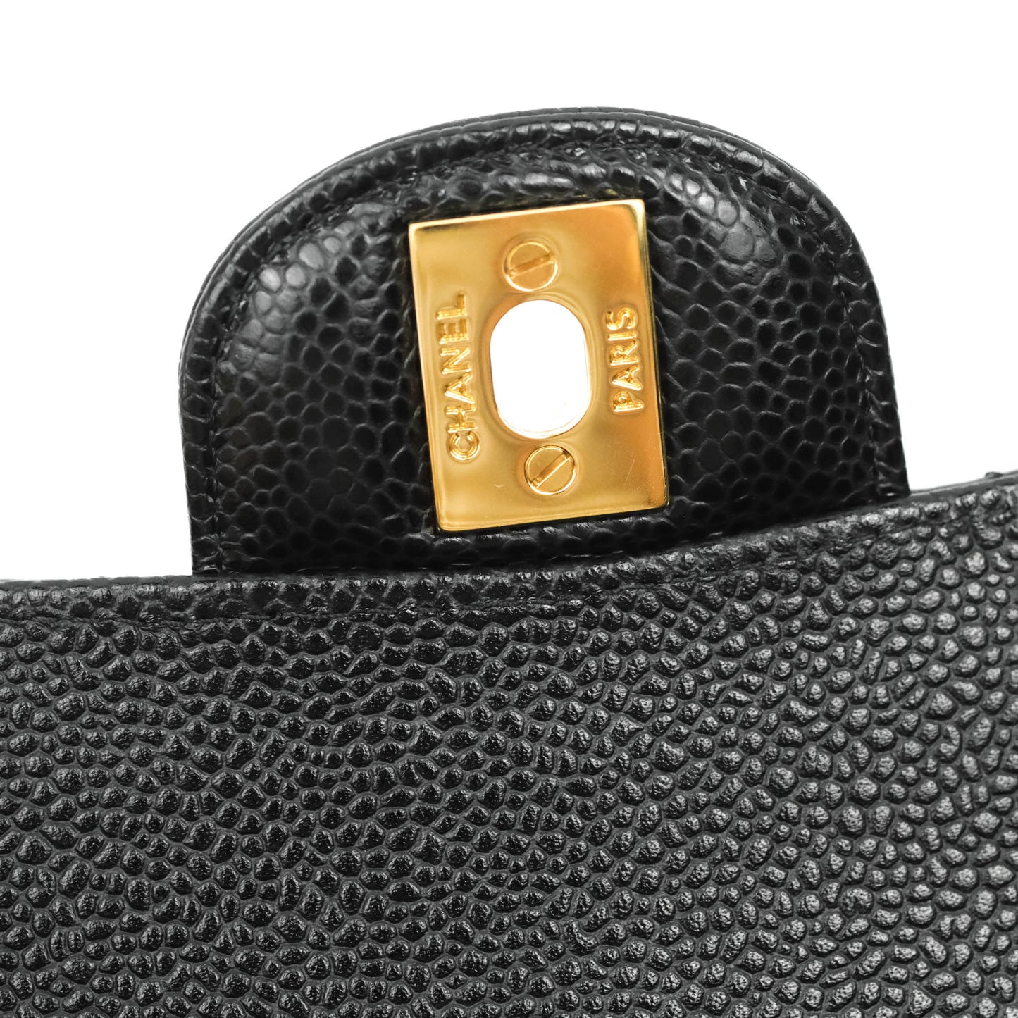 Chanel Classic Small S/M Flap Black Caviar Gold Hardware