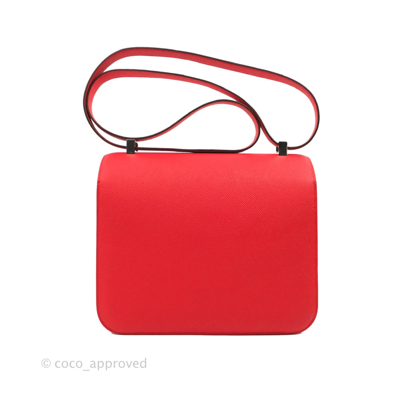 Hermès Constance 24 Rouge De Coeur Veau Epsom Palladium Hardware