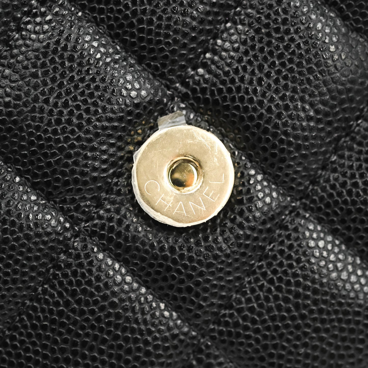 Chanel Classic Flap Phone Holder With Chain Black Caviar Gold Hardware 22A